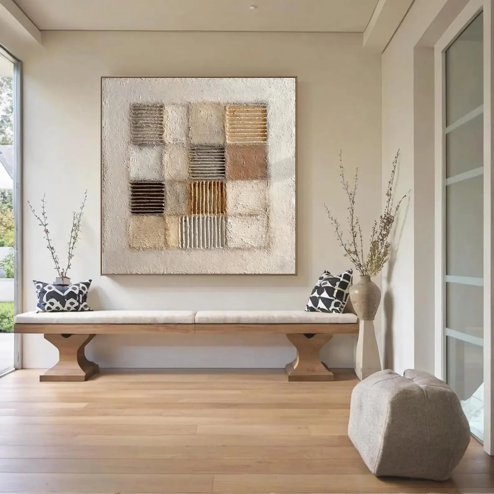 Textured Earth-Tone Composition | Sophisticated Calm