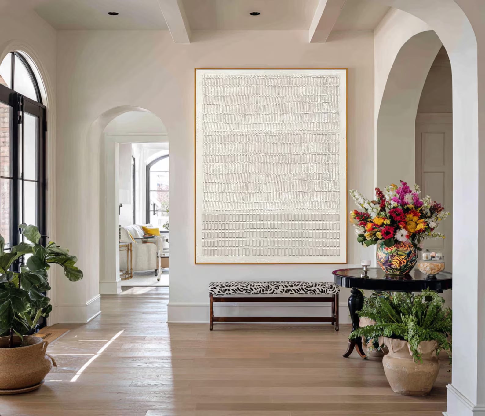 Textured Minimalist Grandeur | White Weave