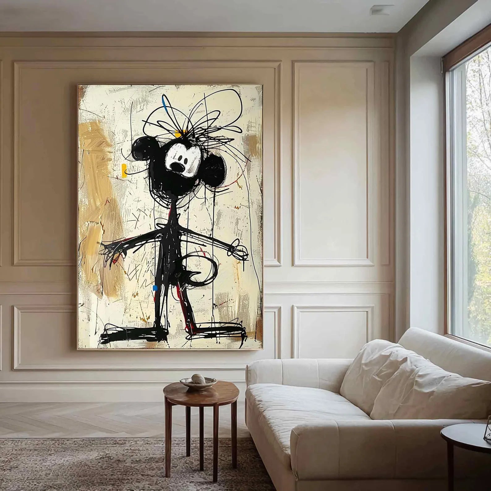 Textured Mickey Abstract Art | Edgy Luxe