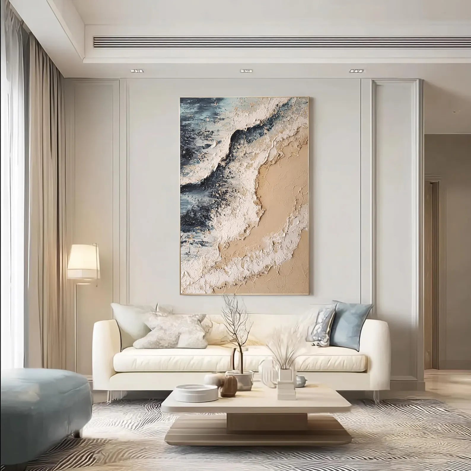 Textured Ocean Opulence | Blue Sand