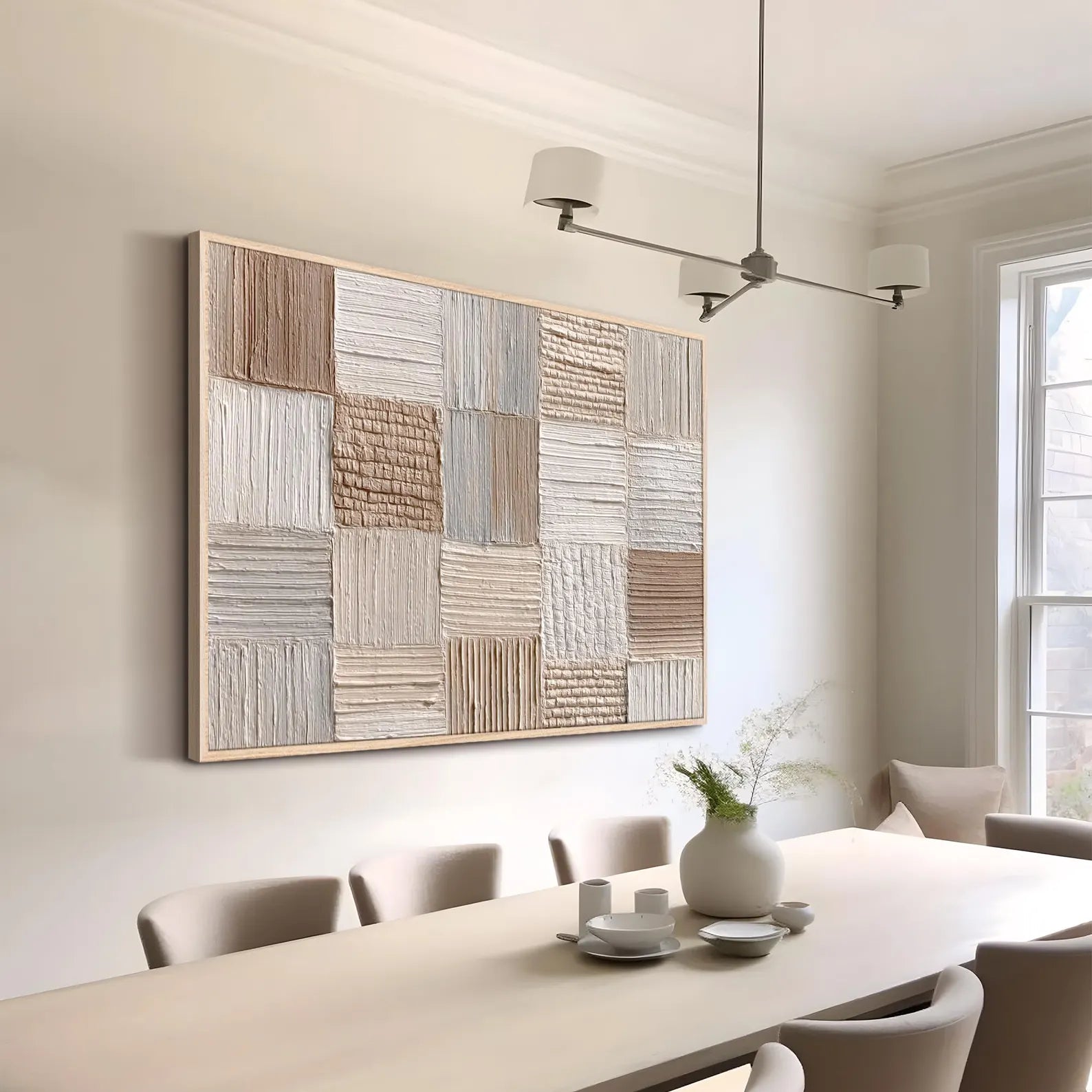 Textured Patchwork Serenity | Neutral Tones