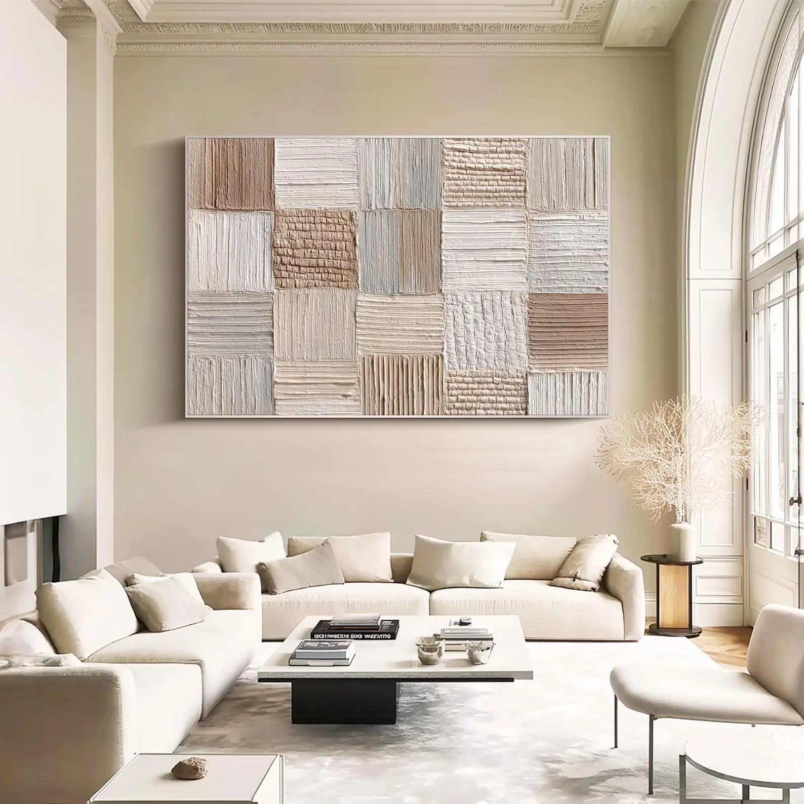 Textured Patchwork Serenity | Neutral Tones