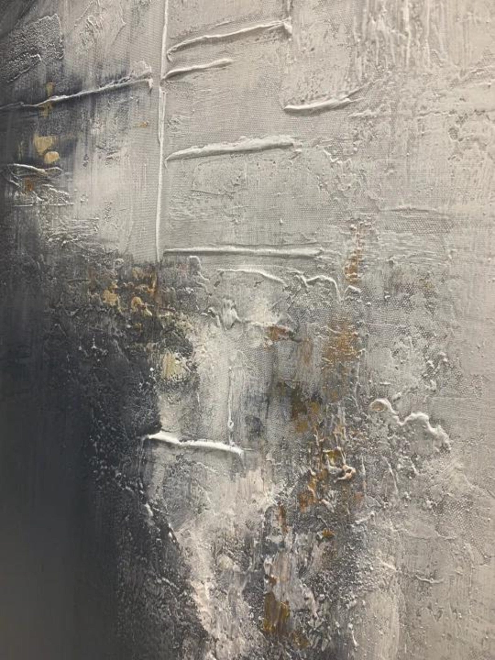 Textured Abstract Depth | Gray Gold