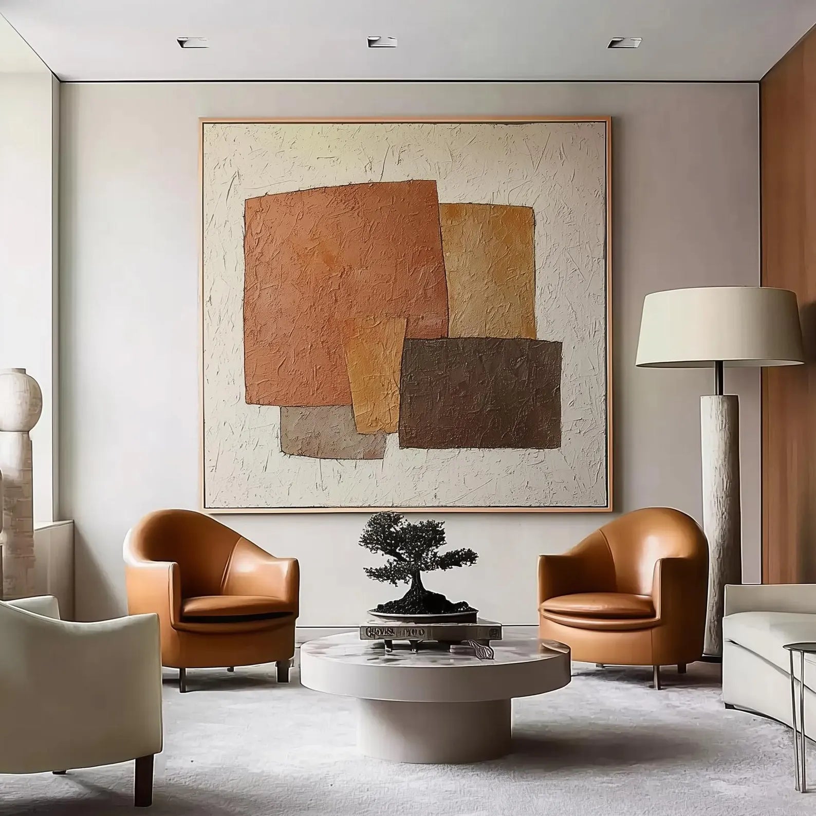 Textured Geometric Art | Warm Sophistication