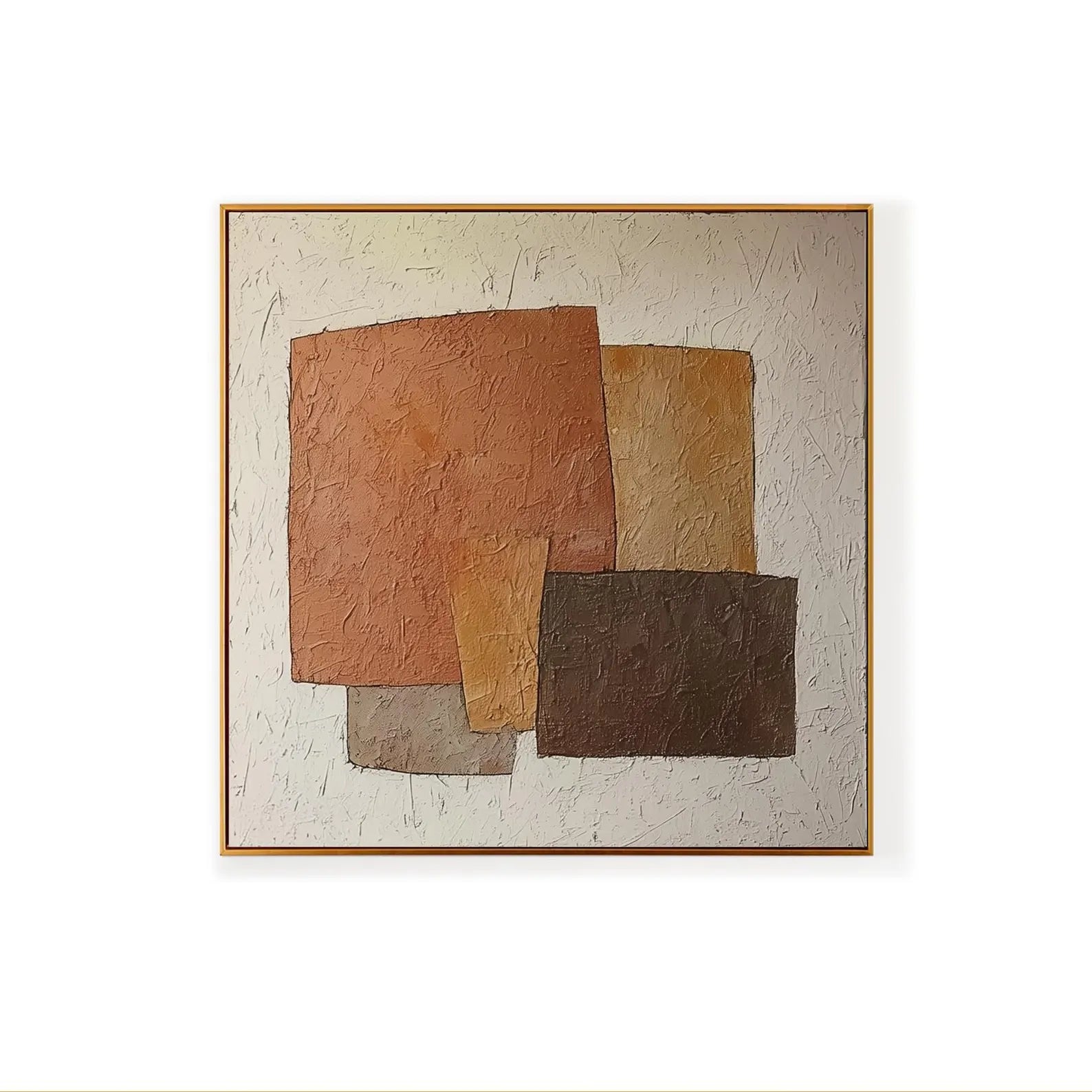 Textured Geometric Art | Warm Sophistication