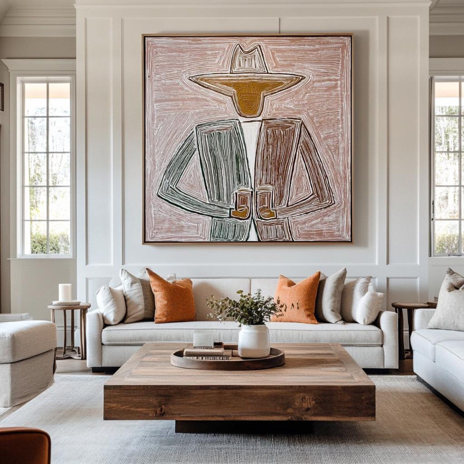 Textured Figure Art | Modern Serenity