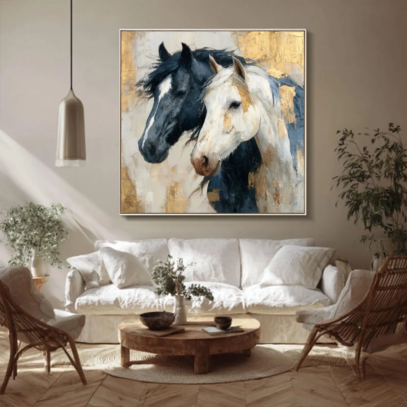 Textured Equine Elegance | Dual Steeds