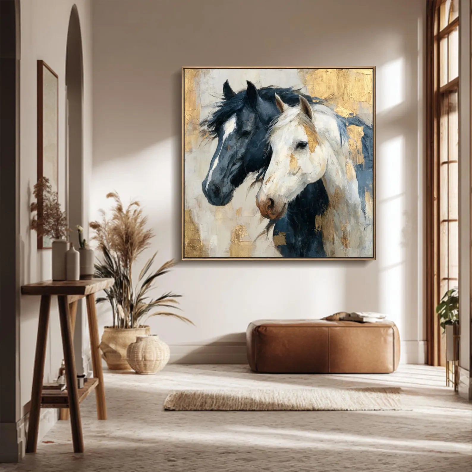 Textured Equine Elegance | Dual Steeds