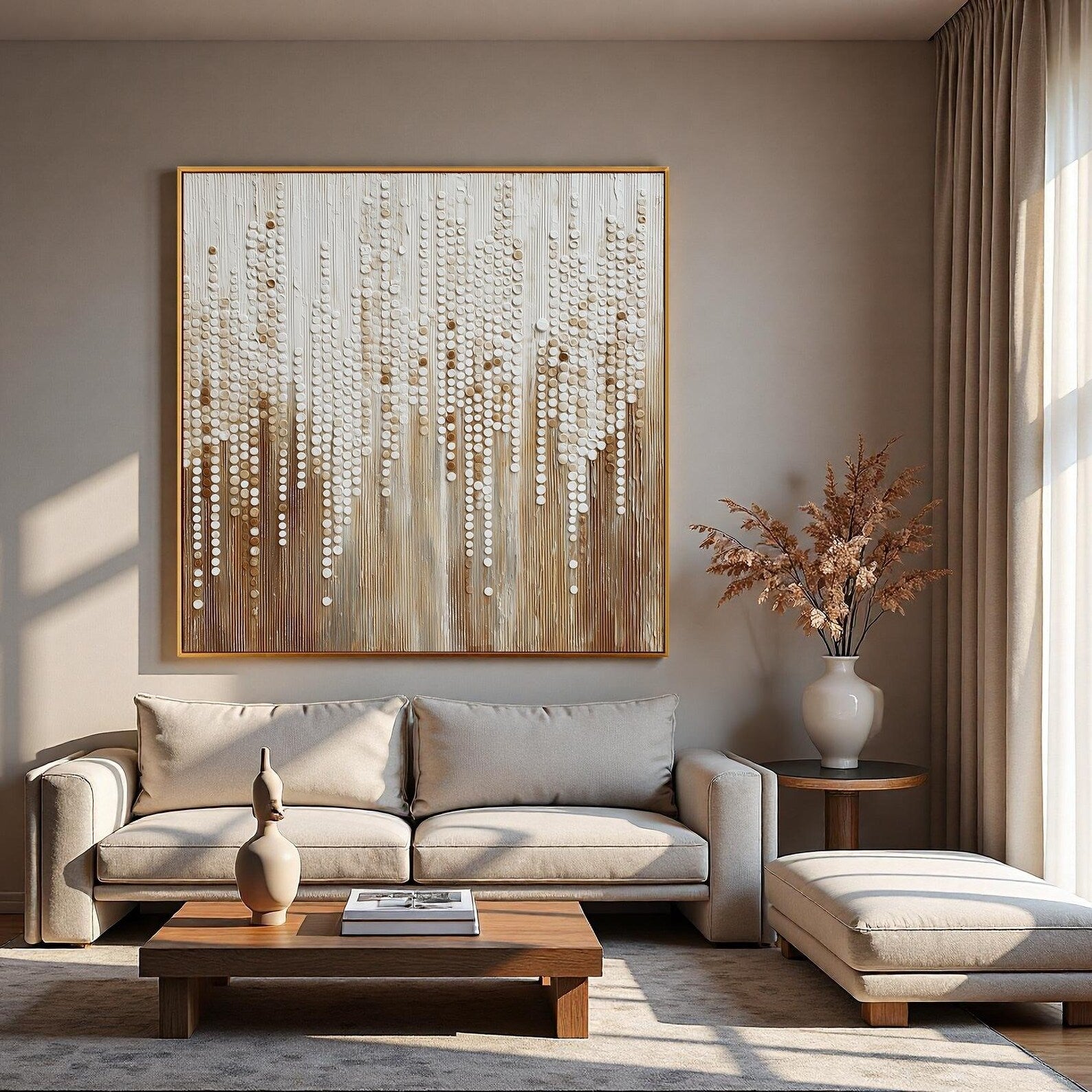 Textured Beaded Art | Elegant Allure
