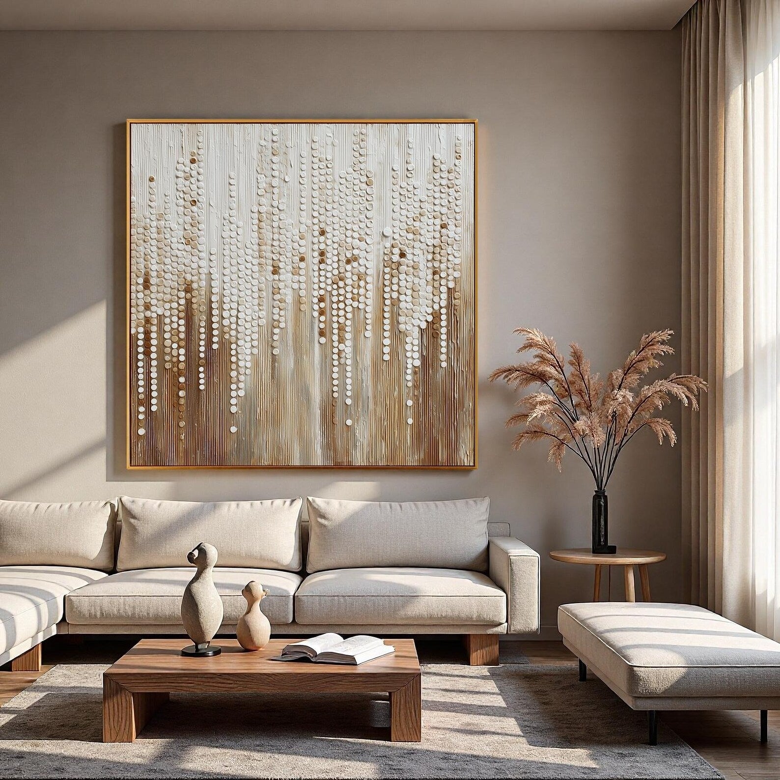Textured Beaded Art | Elegant Allure