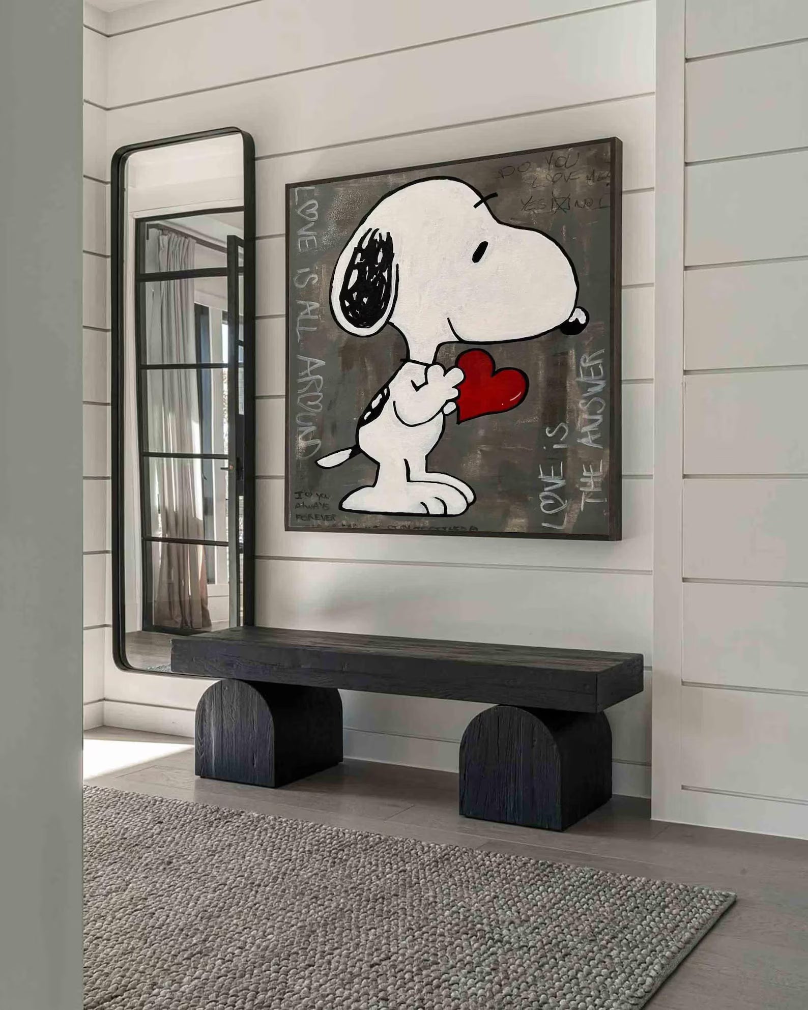 Textured Romantic Graffiti | Snoopy Heart