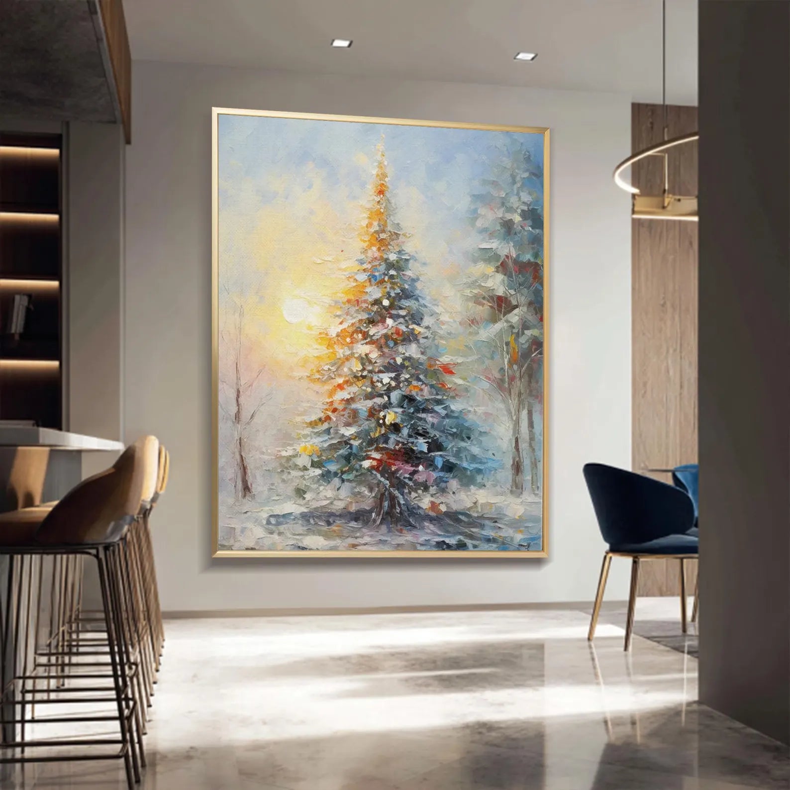 Textured Pine Opulence | Sunset Frost