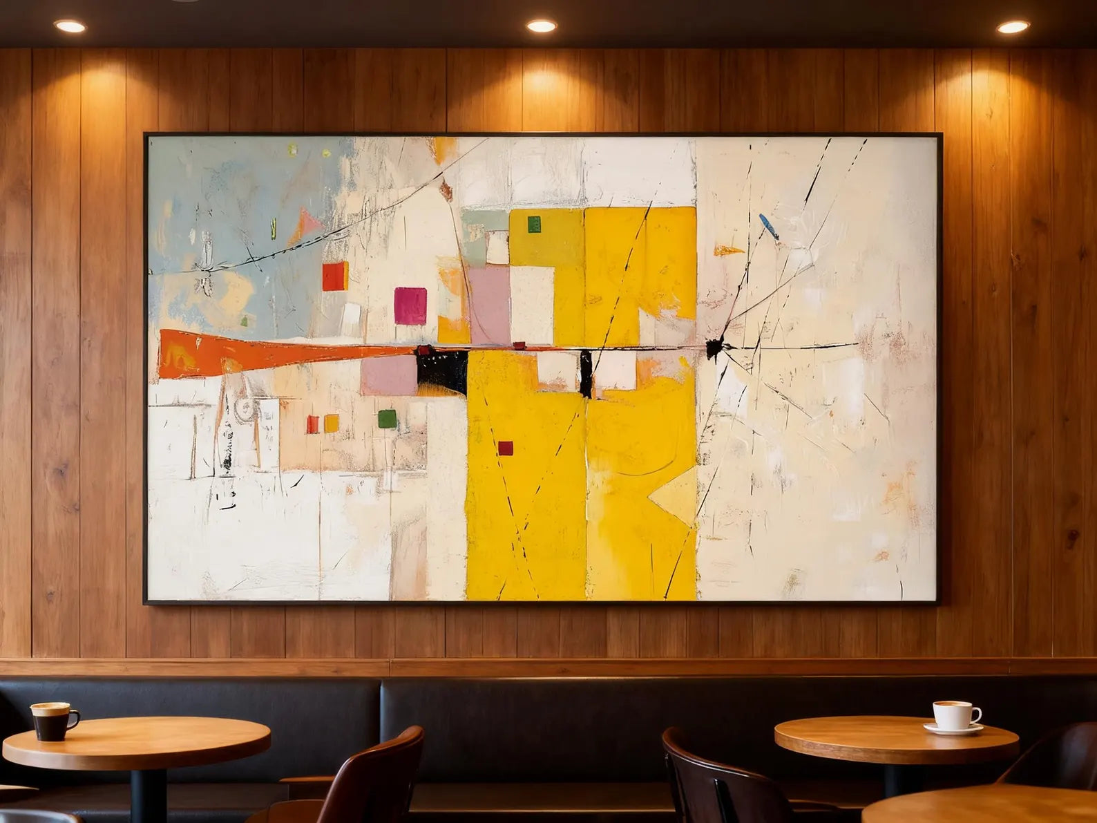 Textured Colorful Geometry | Yellow White