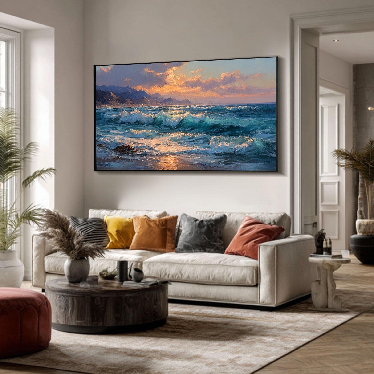 Textured Coastal Opulence | Sunset Swell