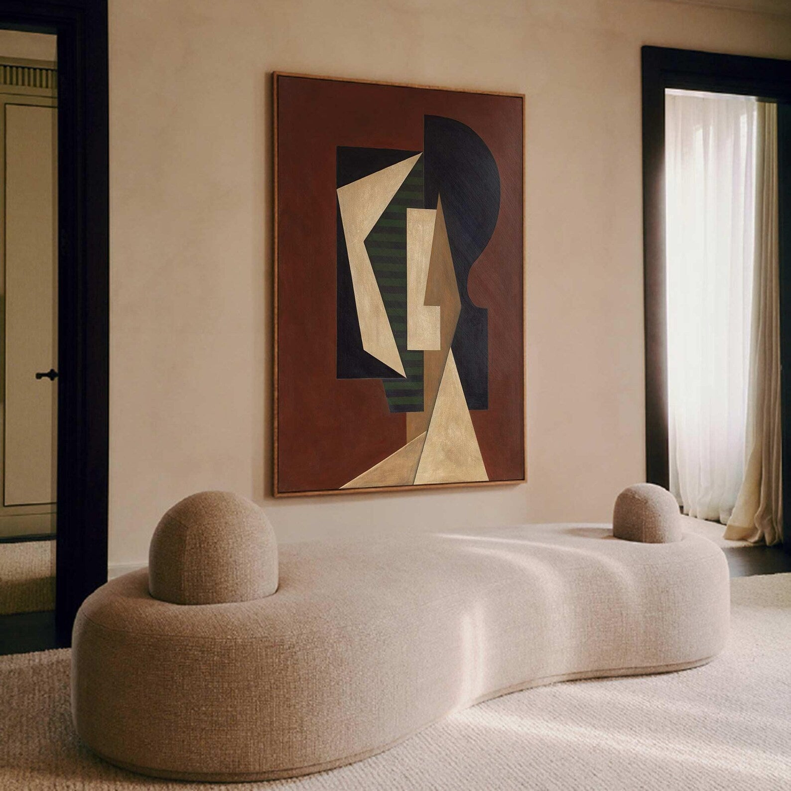 Textured Cubist Opulence | Geometric Face