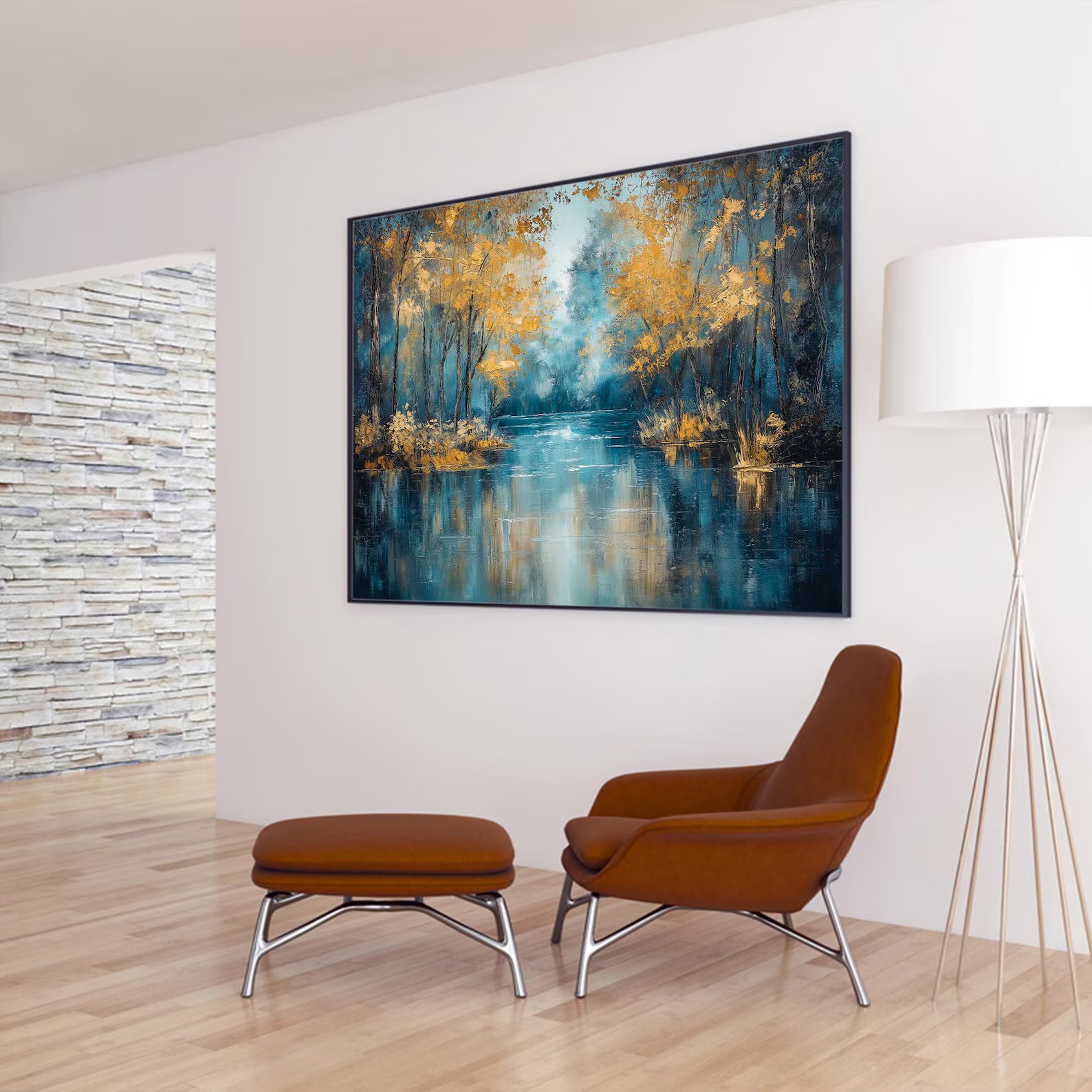 Textured Woodland Glow | Golden Foliage