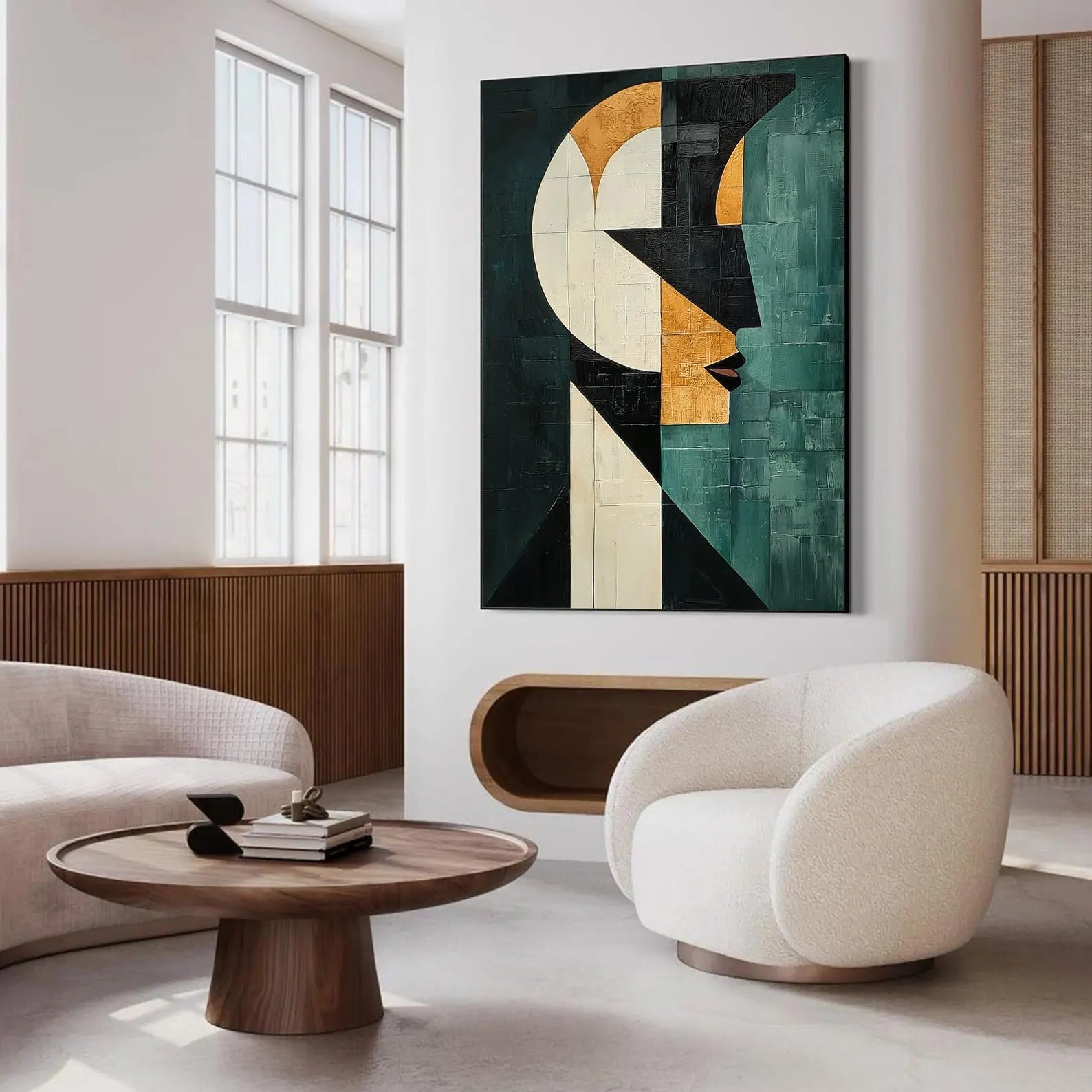 Textured Geometric Profile | Gilded Hues