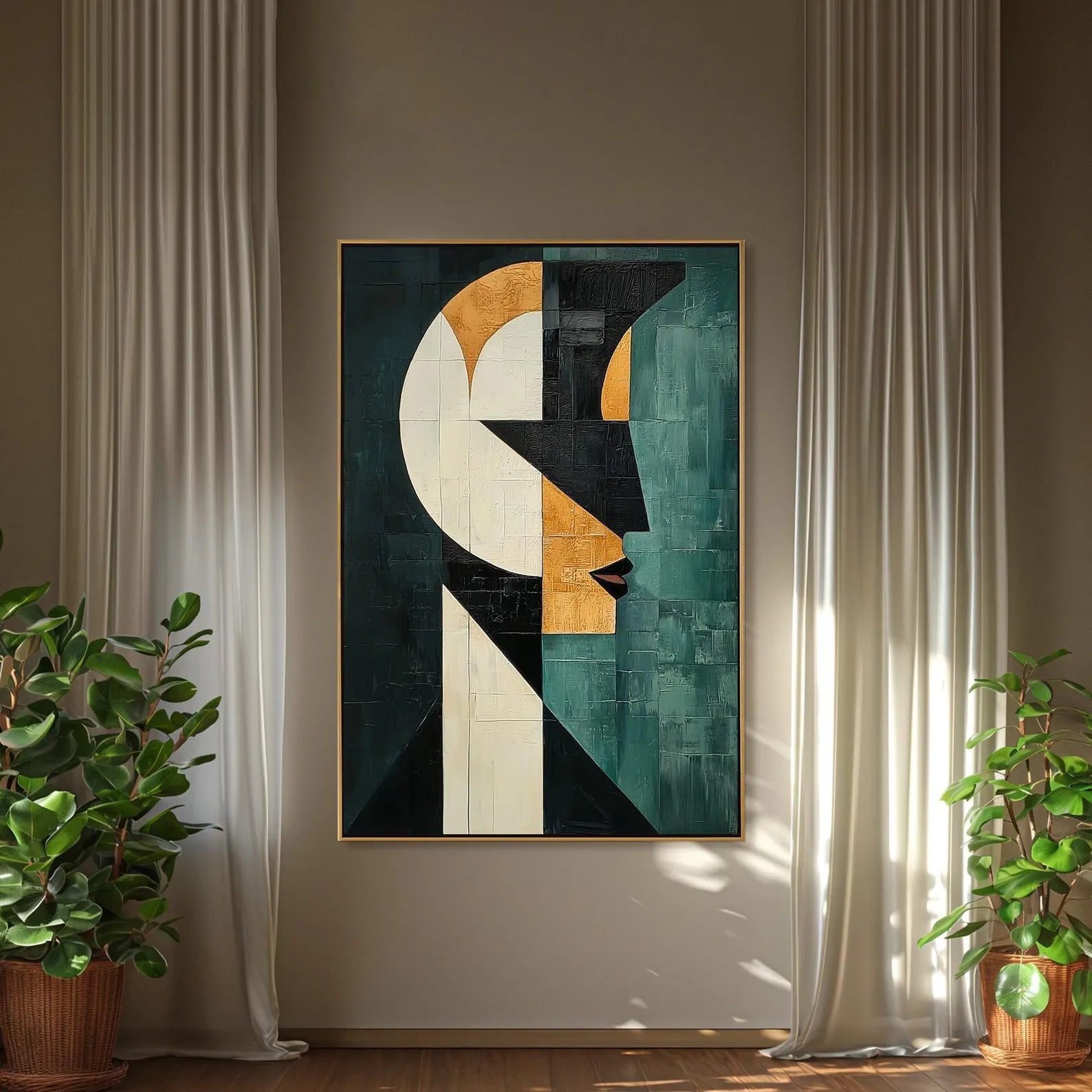 Textured Geometric Profile | Gilded Hues