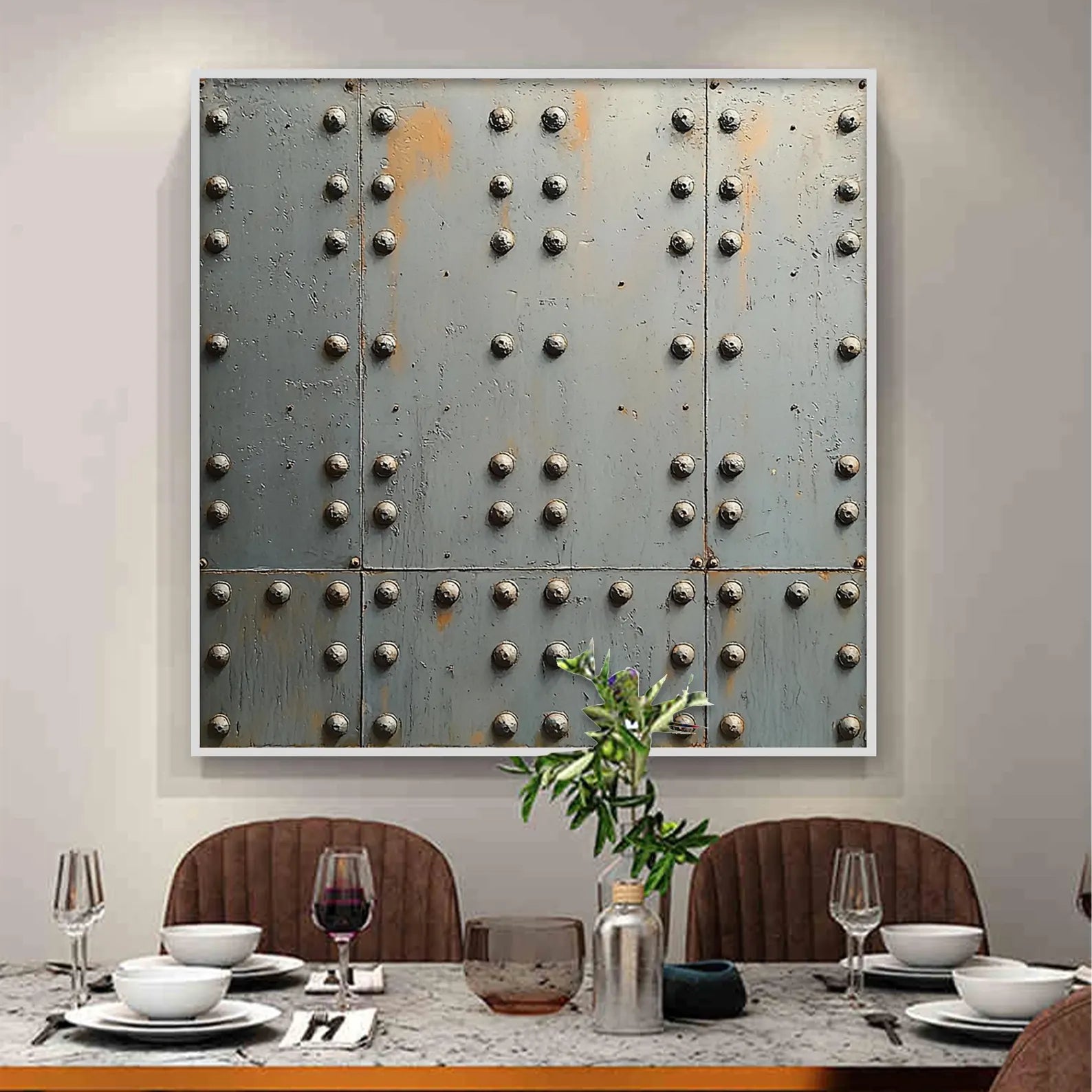 Textured Industrial Patina | Rivet Panels