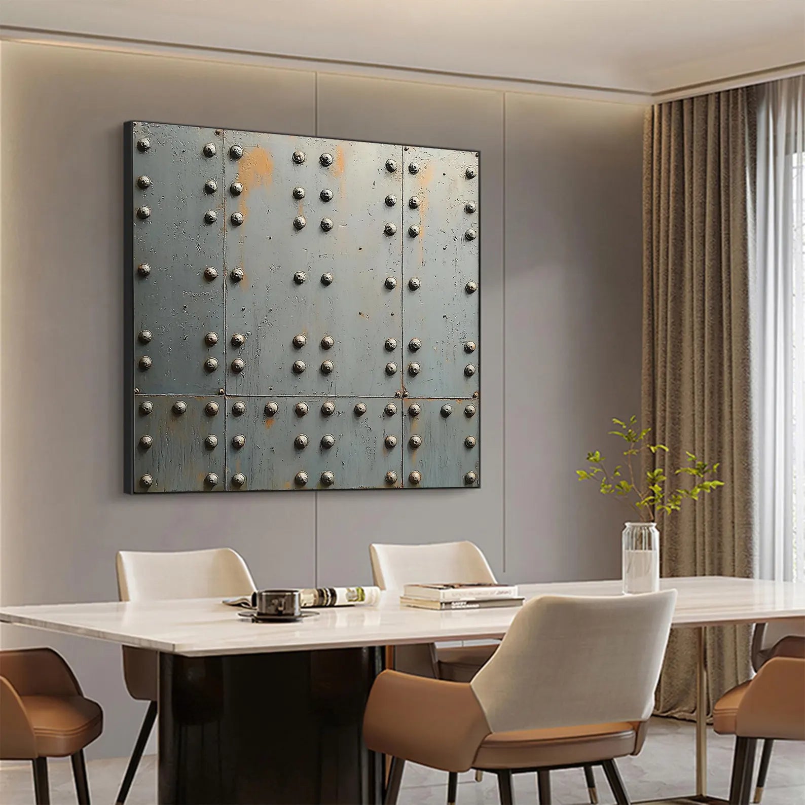 Textured Industrial Patina | Rivet Panels