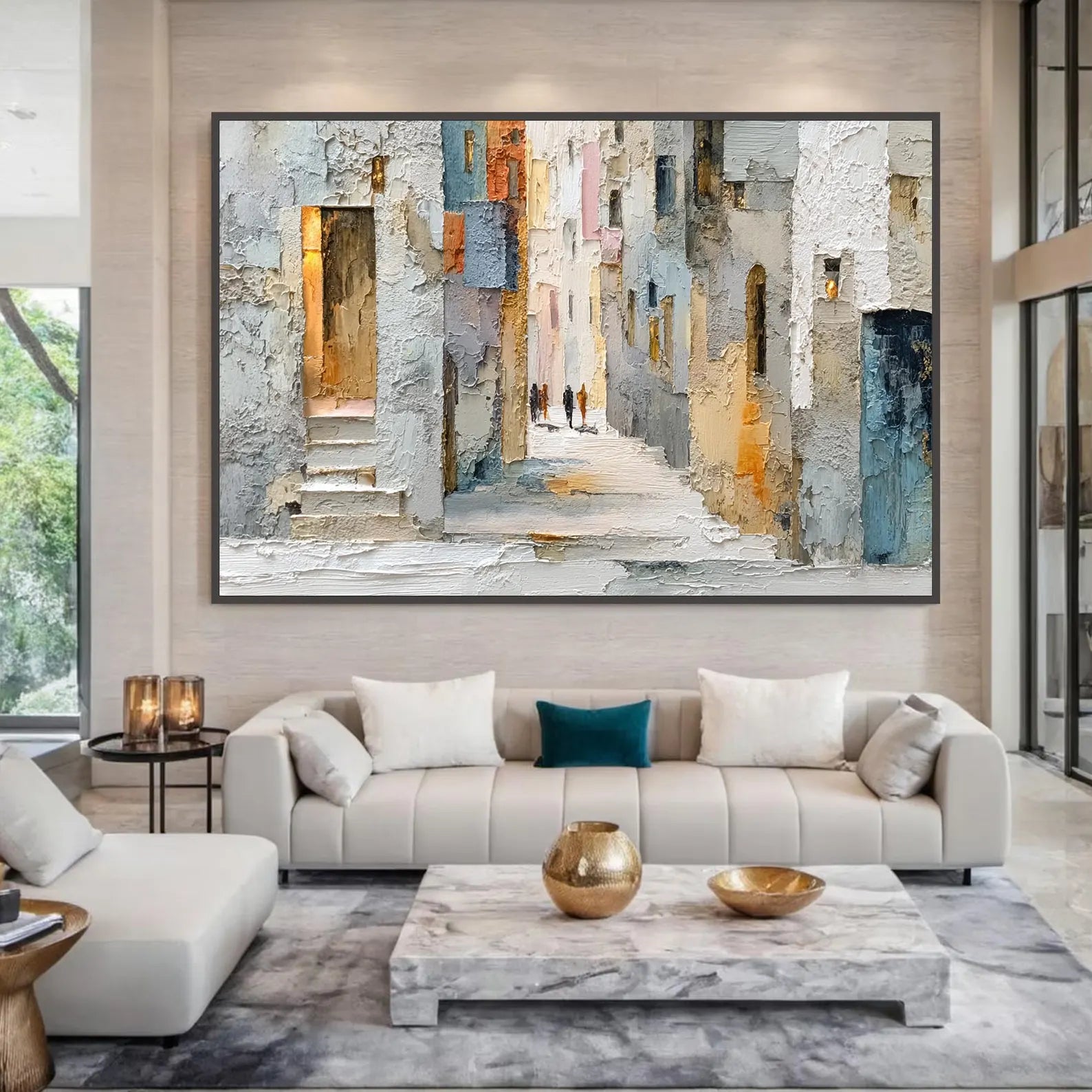 Textured Alley Scene | Pastel Hues