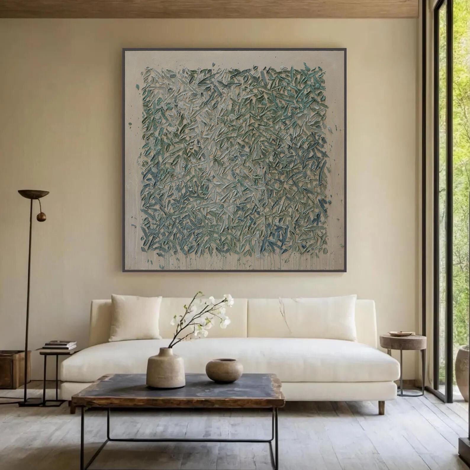 Textured Leaf Abstract Art | Nature-Inspired Calm