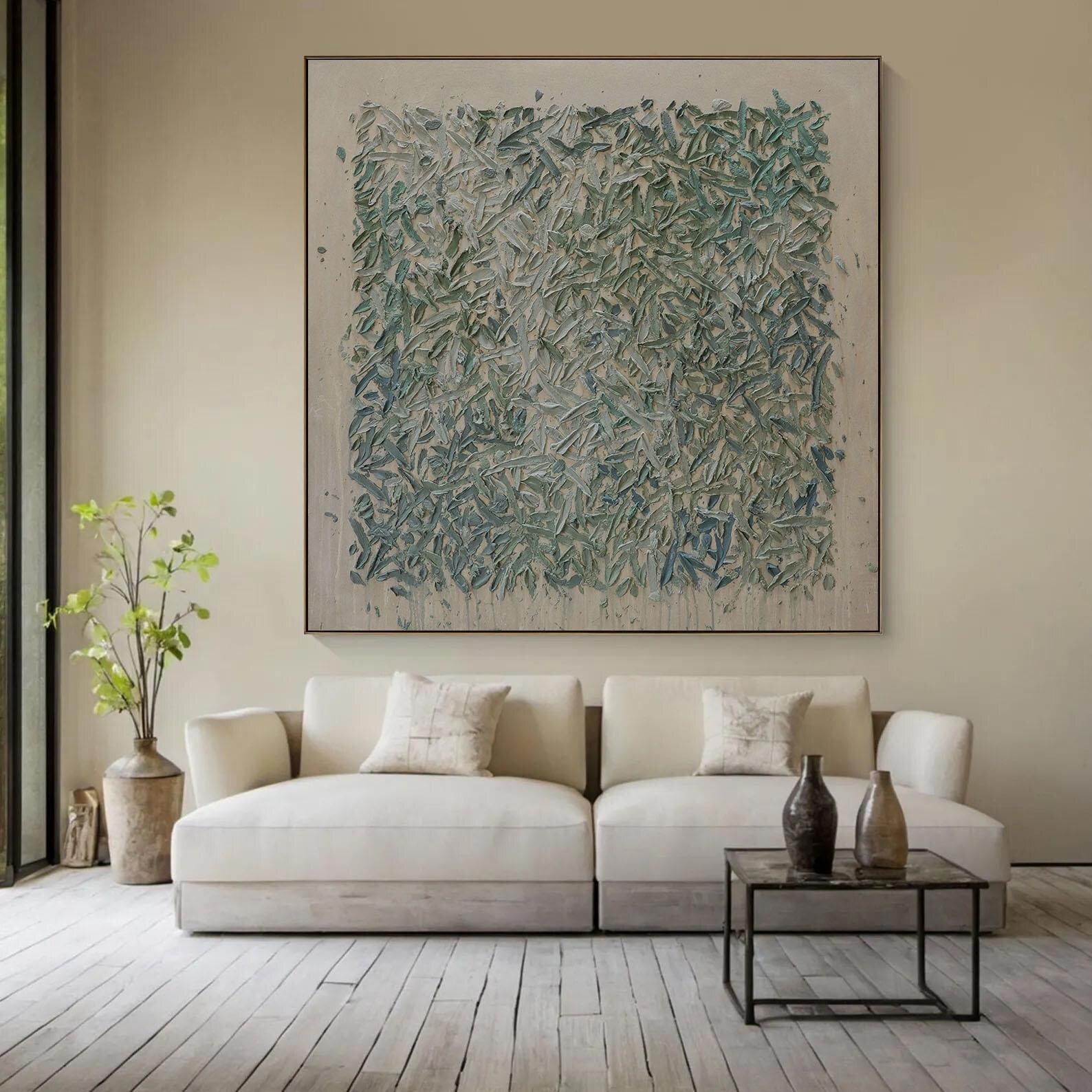 Textured Leaf Abstract Art | Nature-Inspired Calm