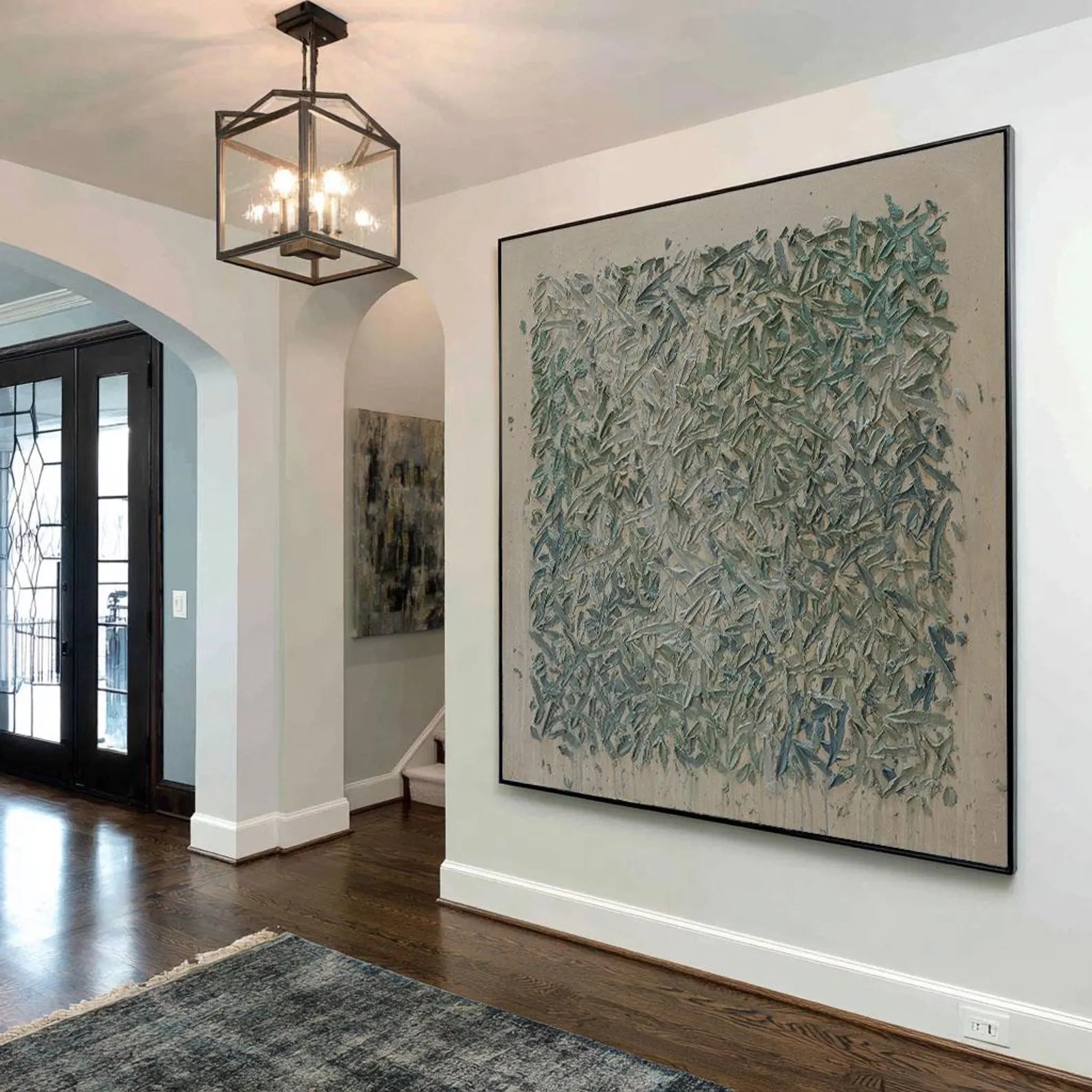 Abstract Teal Texture Art | Modern Refinement