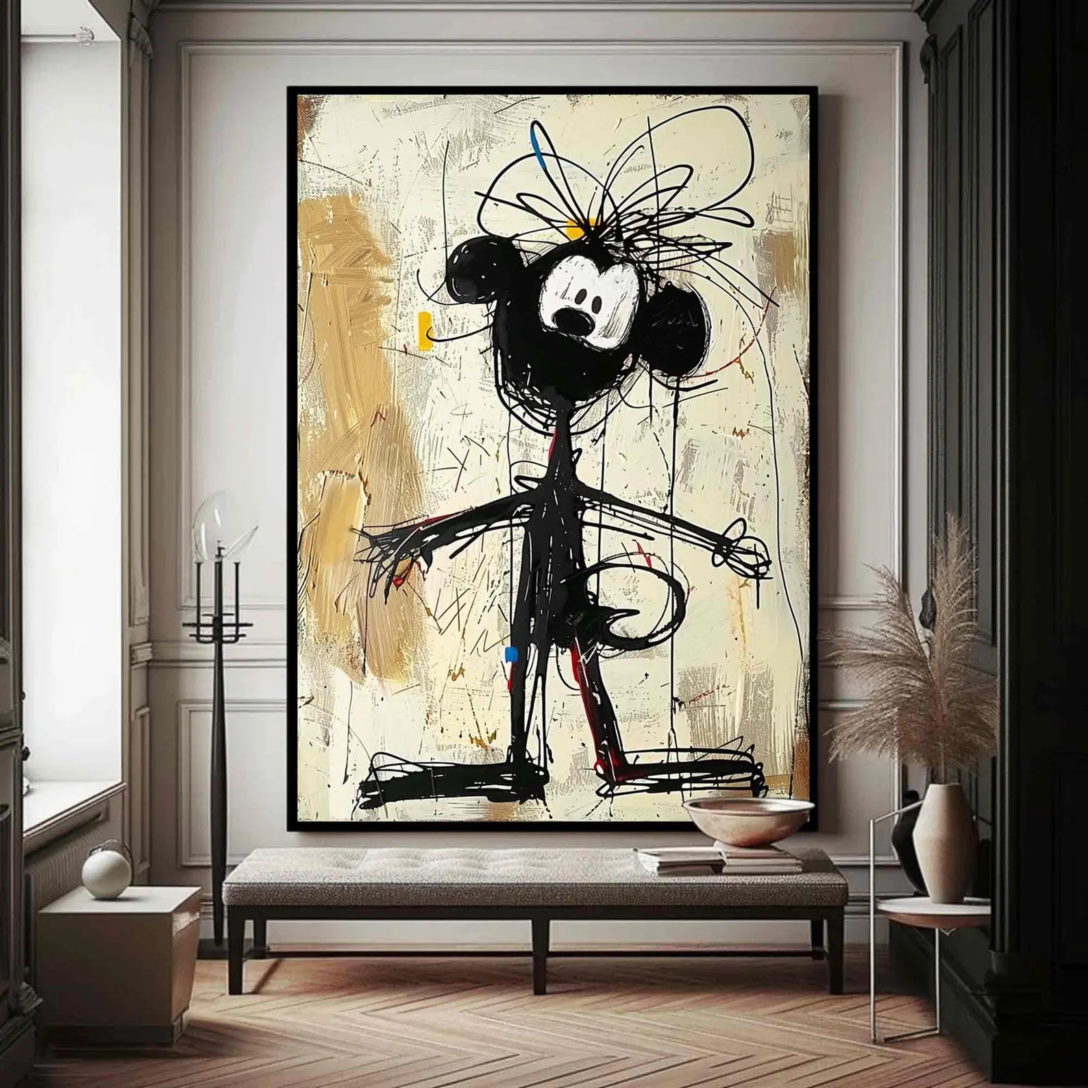 Textured Mickey Abstract Art | Edgy Luxe