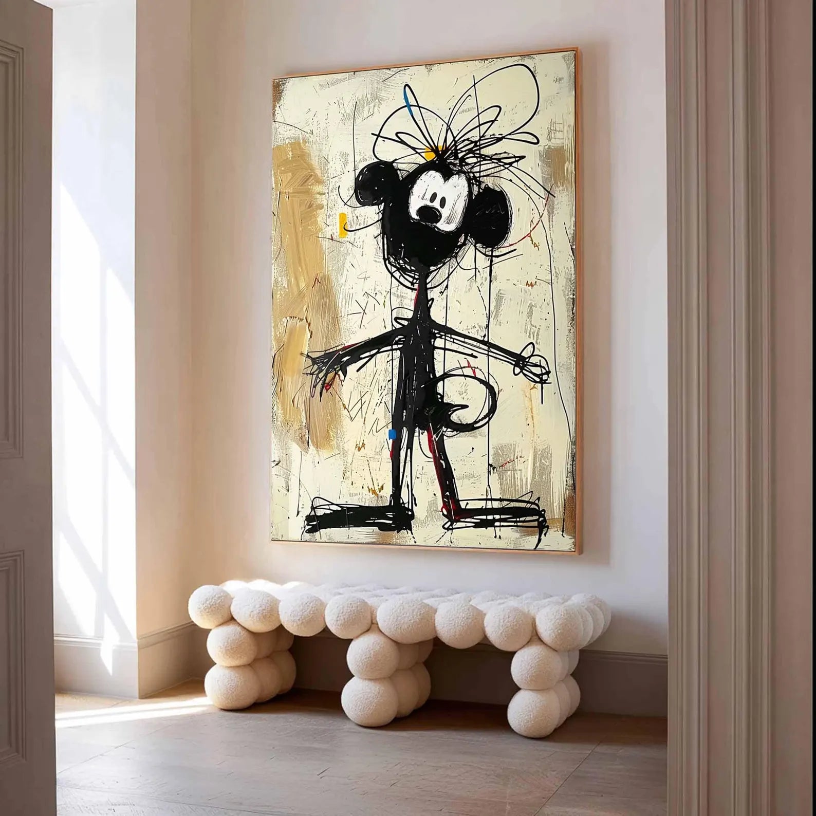 Textured Mickey Abstract Art | Edgy Luxe