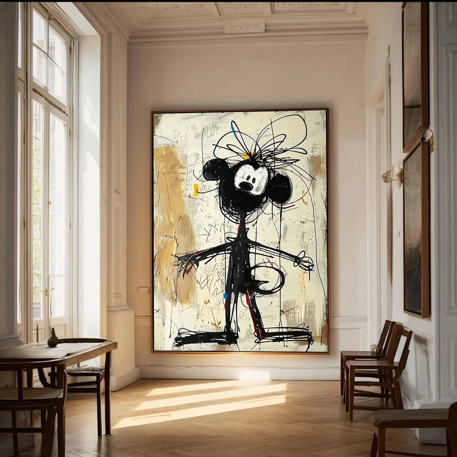 Textured Mickey Abstract Art | Edgy Luxe