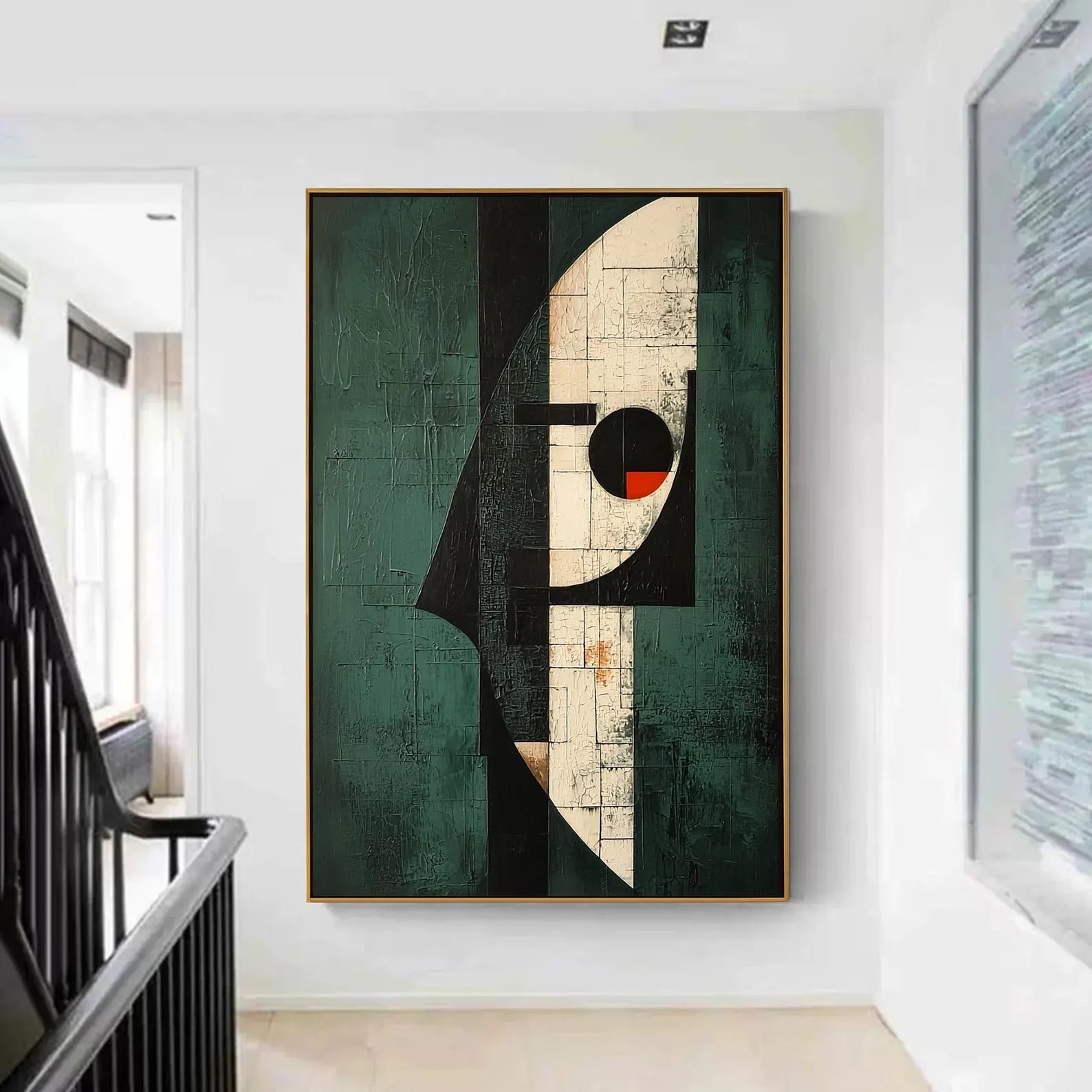 Textured Abstract Profile | Emerald Hues