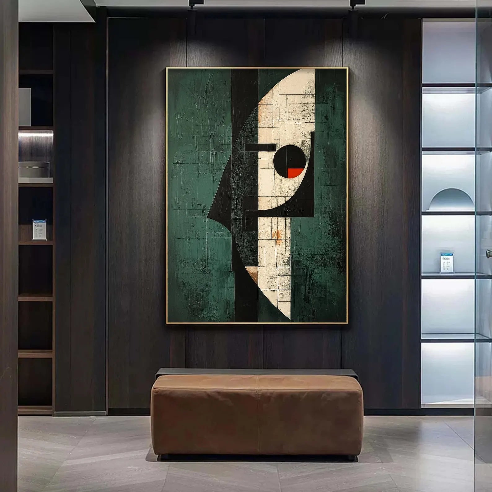 Textured Abstract Profile | Emerald Hues