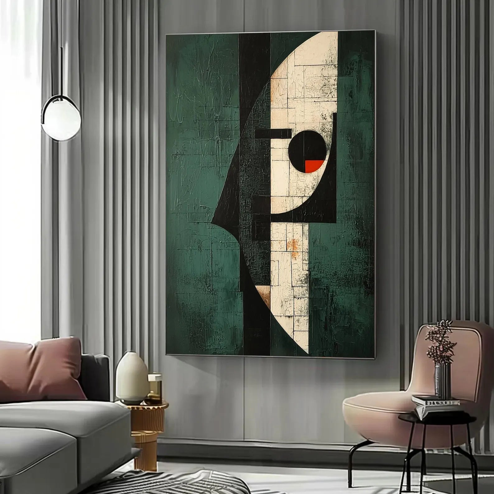 Textured Abstract Profile | Emerald Hues