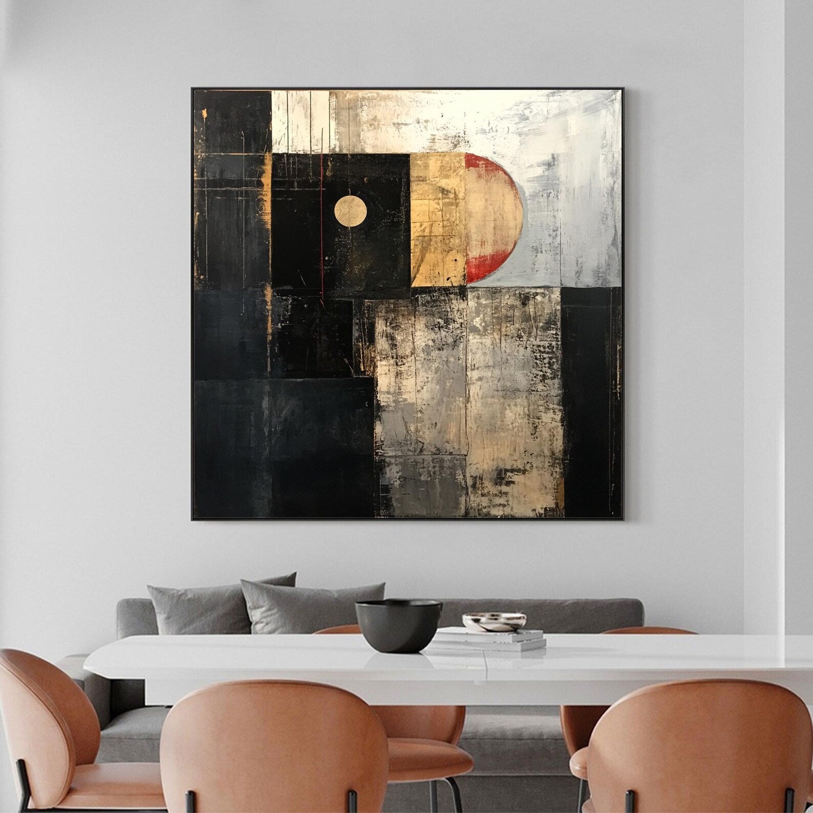 Textured Geometric Opulence | Gilded Accents