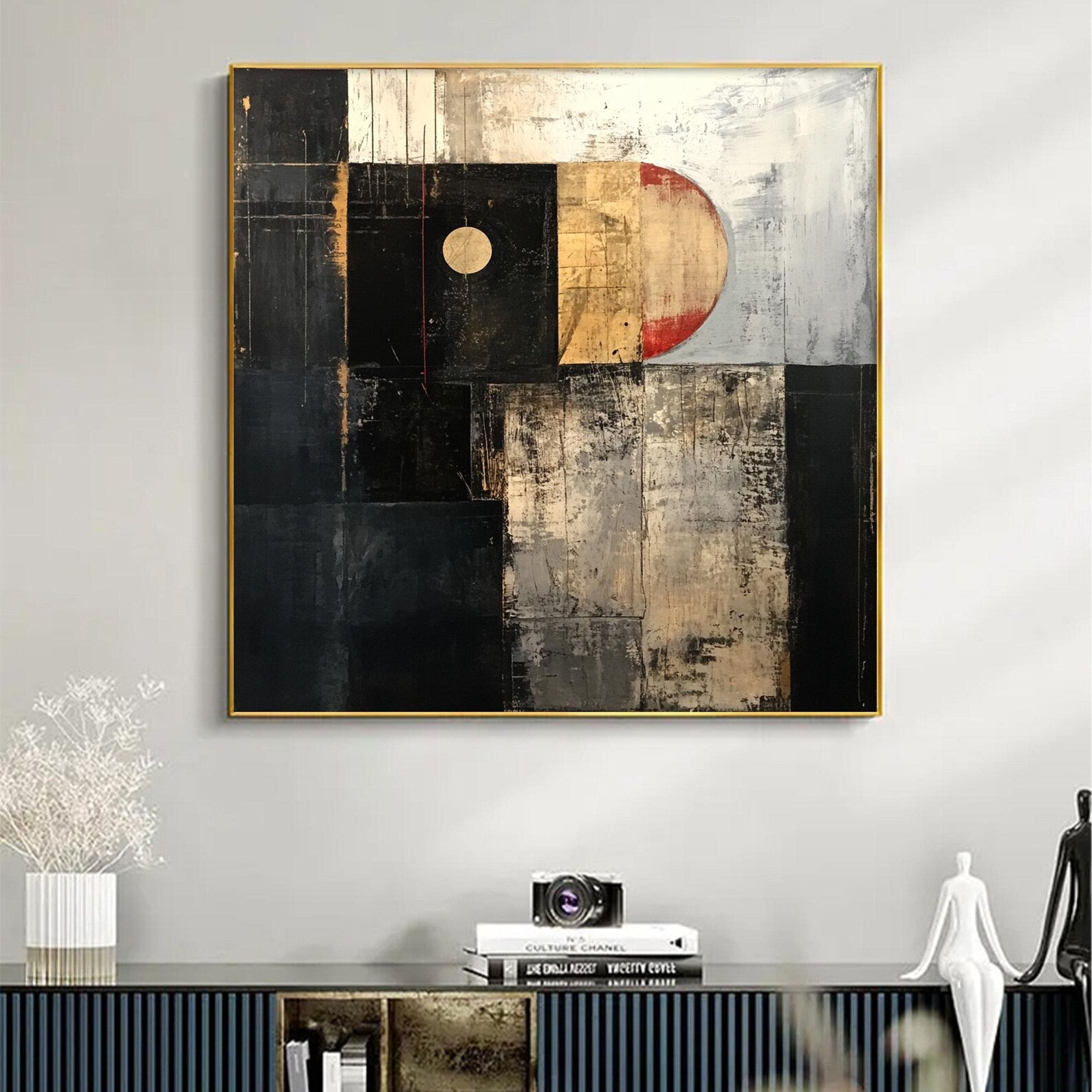 Textured Geometric Opulence | Gilded Accents