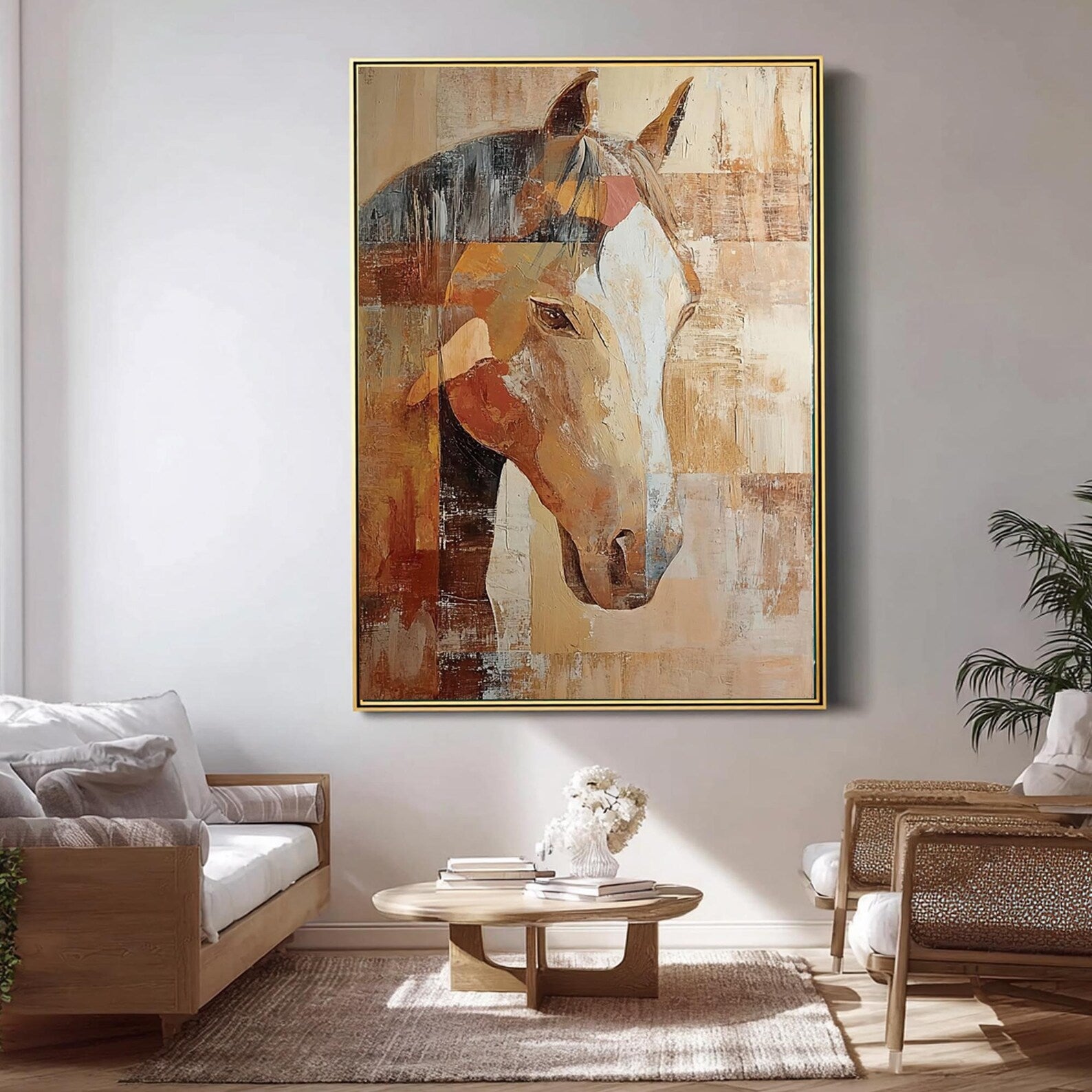 Textured Equine Opulence | Tawny Patchwork