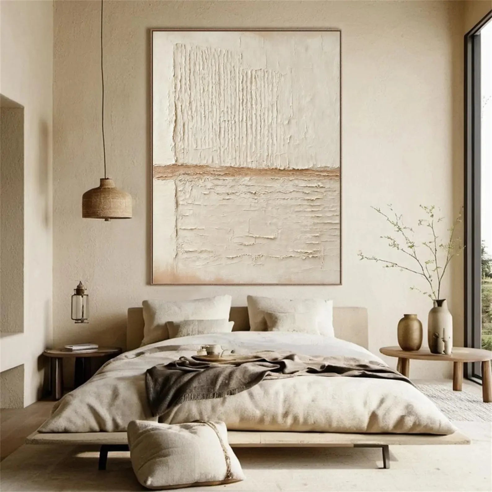 Textured Neutral Rhythm | Cream Beige