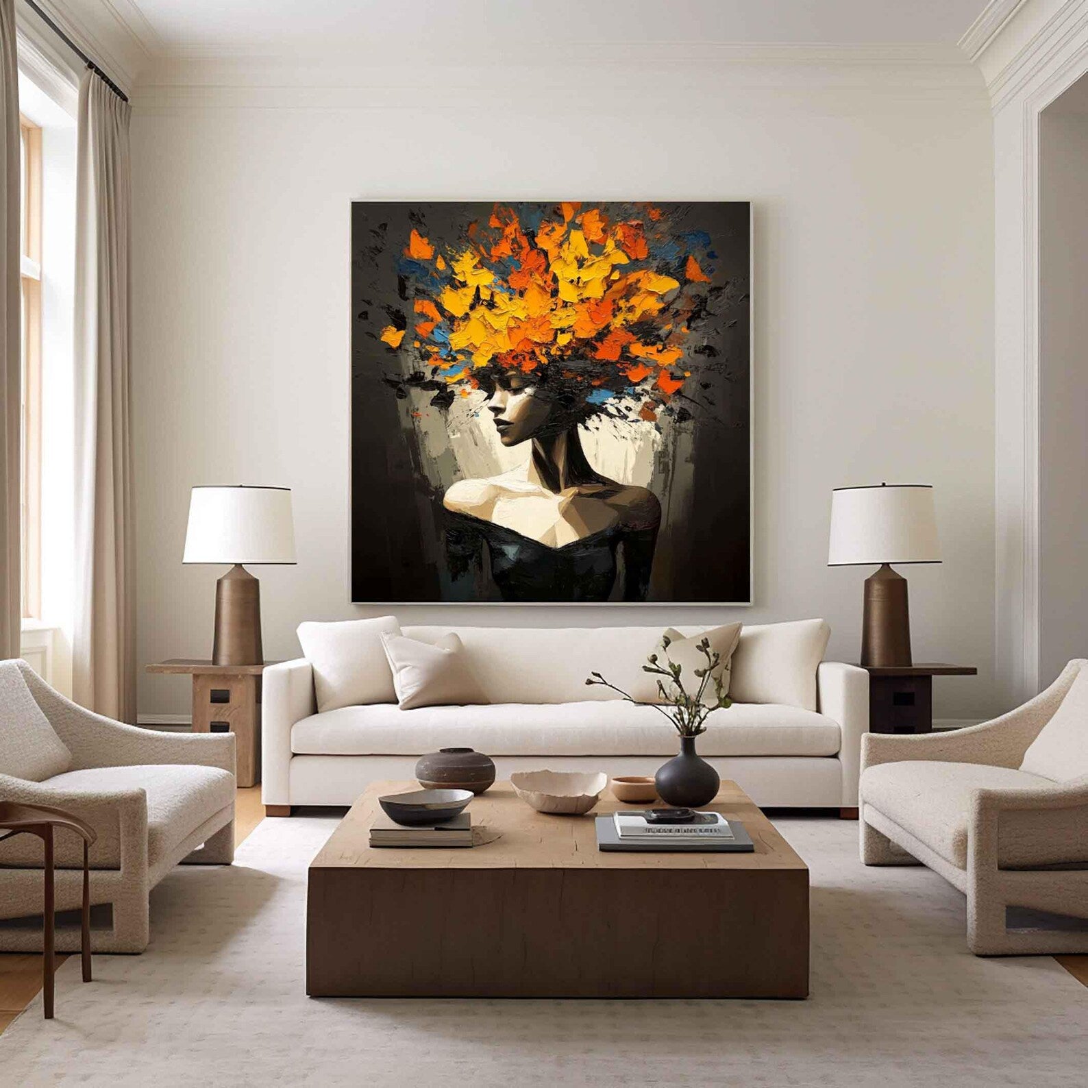 Textured Portrait Vibrance | Orange Black