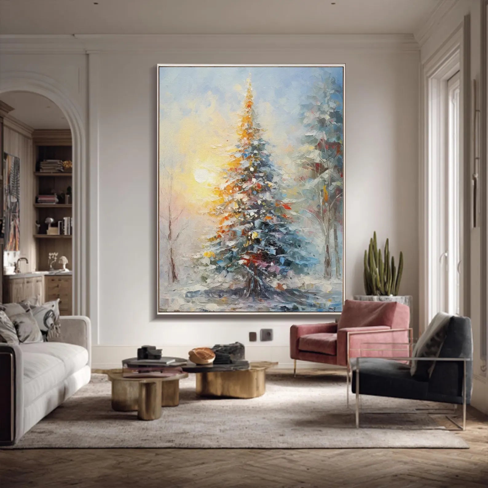 Textured Pine Opulence | Sunset Frost