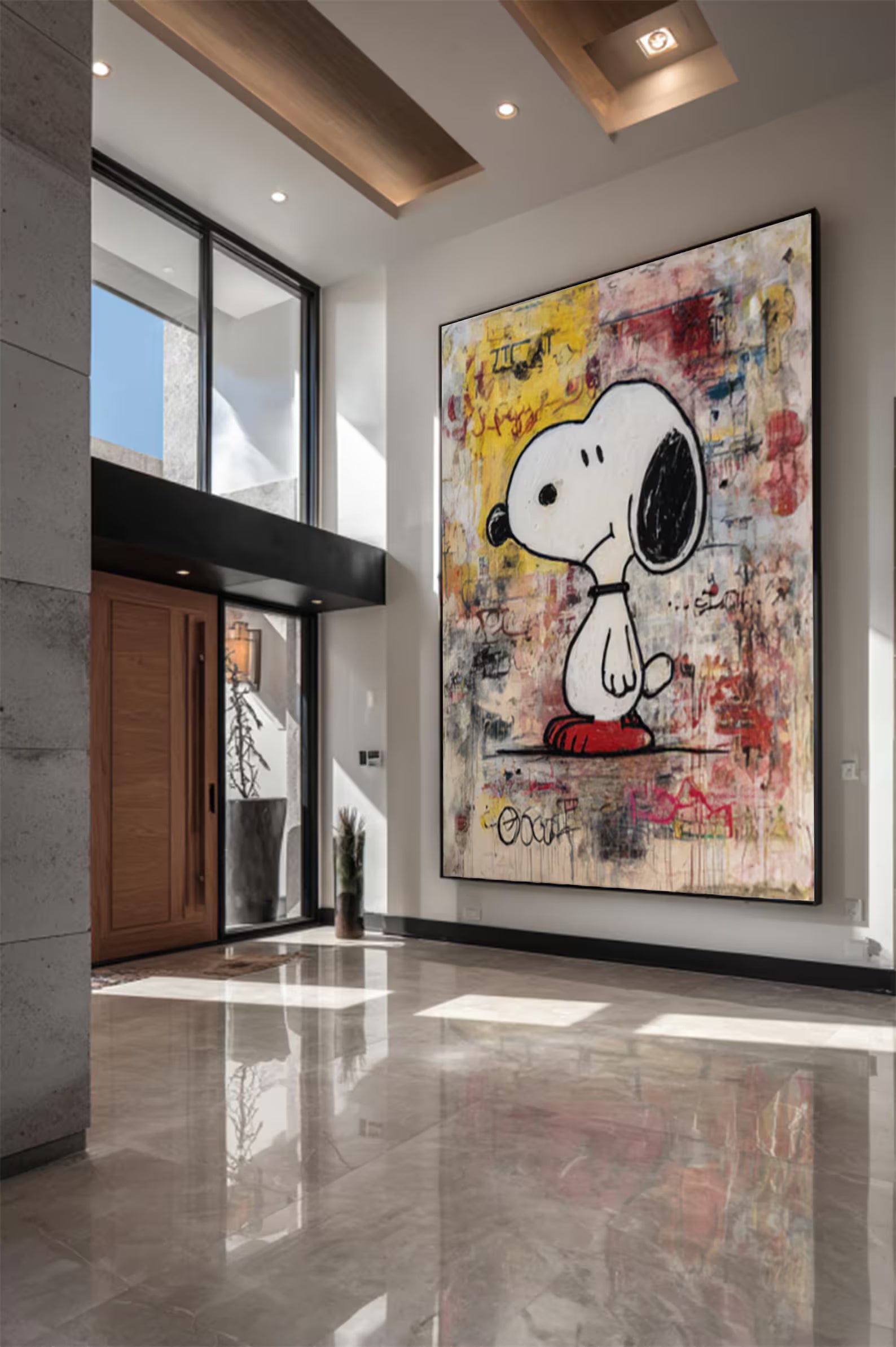 Textured Graffiti Charm | Snoopy Art