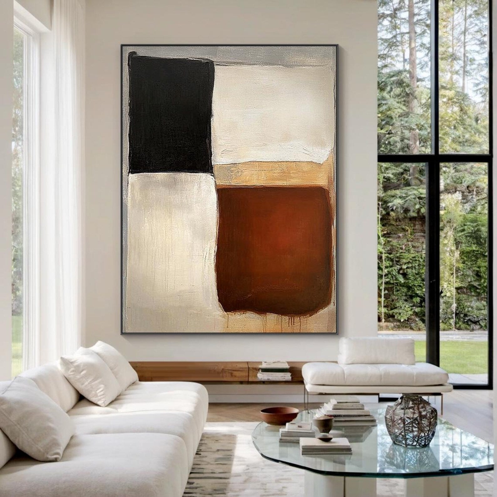 Textured Block Opulence | Beige Rhythm