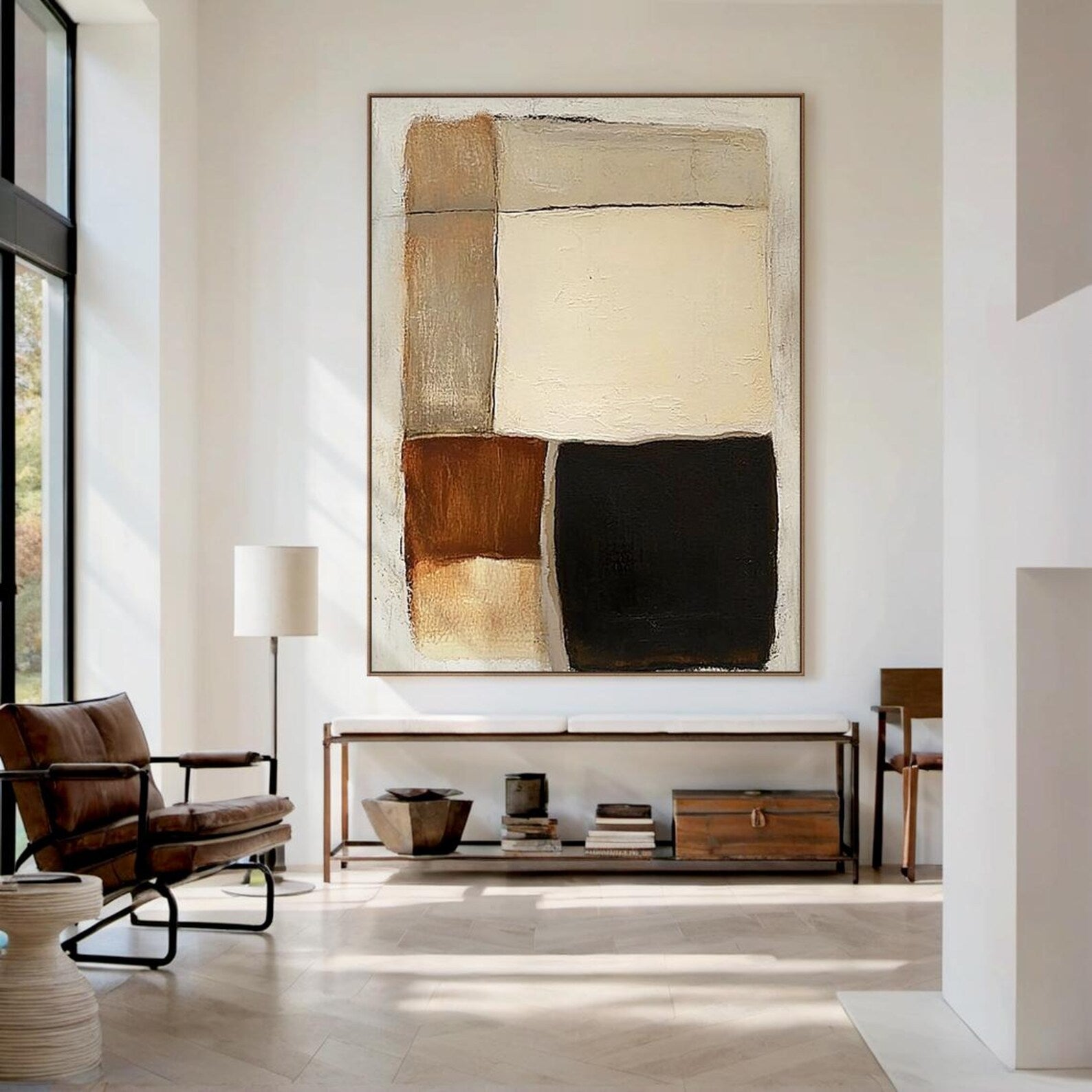 Textured Geometric Warmth | Beige Rhythm