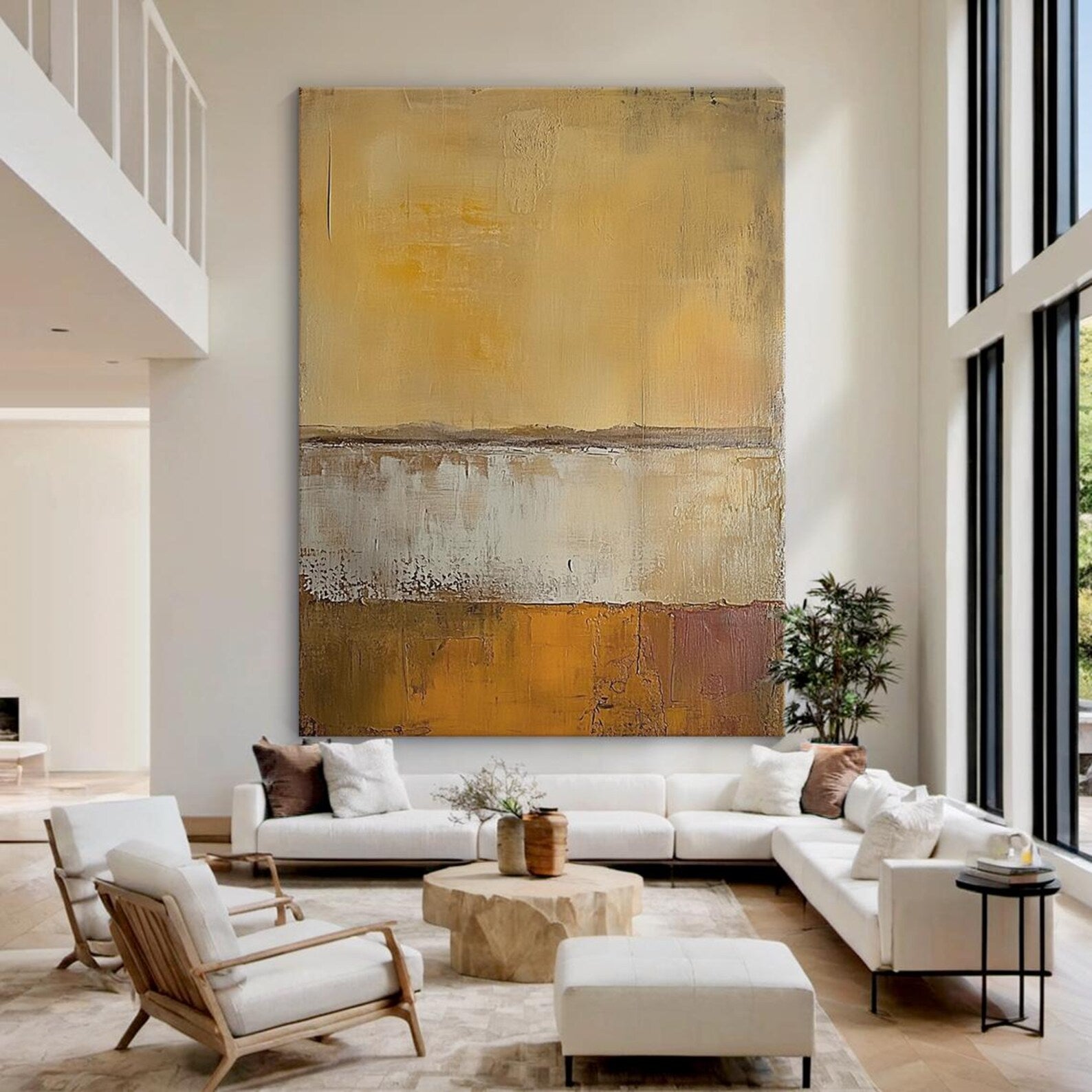 Textured Abstract Warmth | Gold Brown