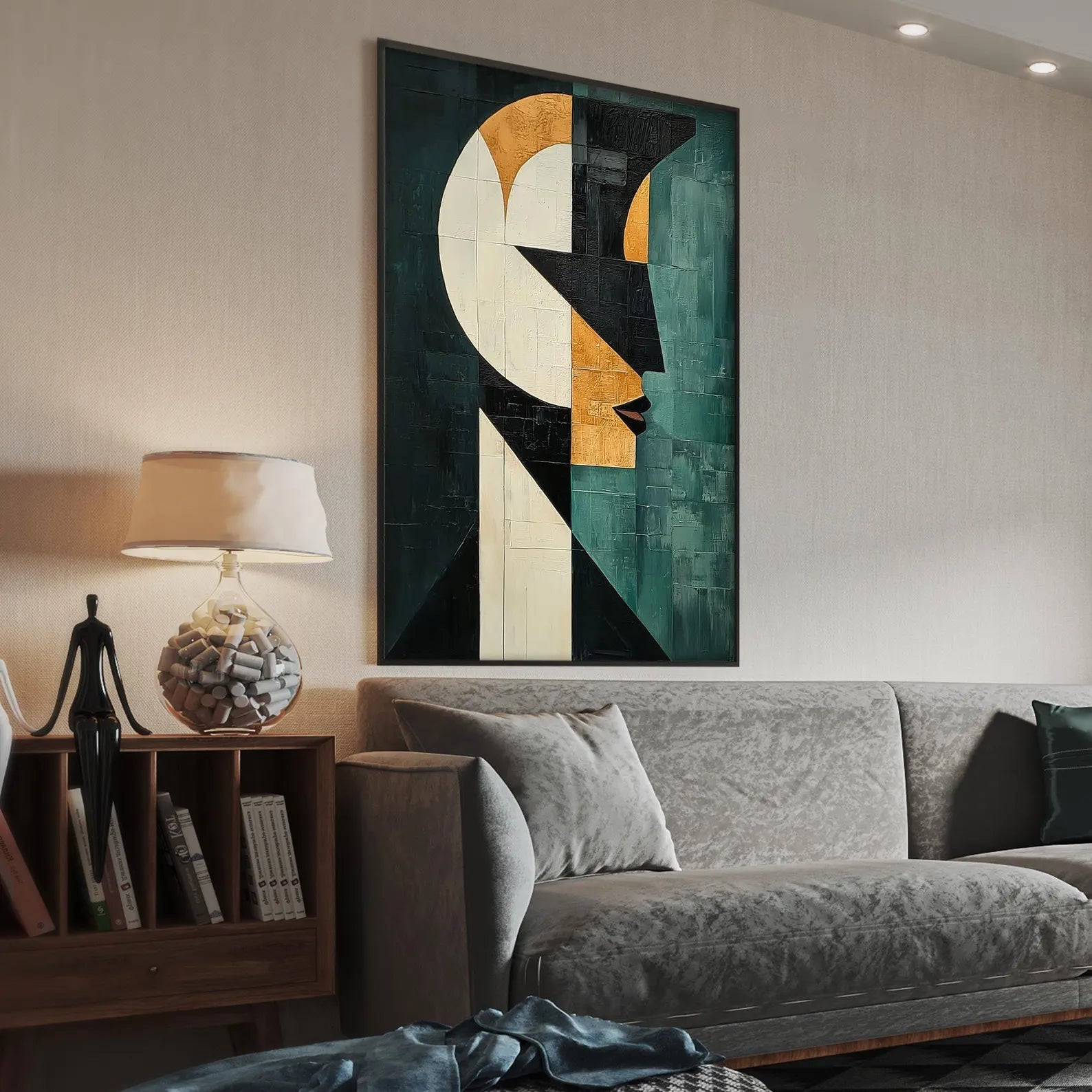 Textured Geometric Profile | Gilded Hues