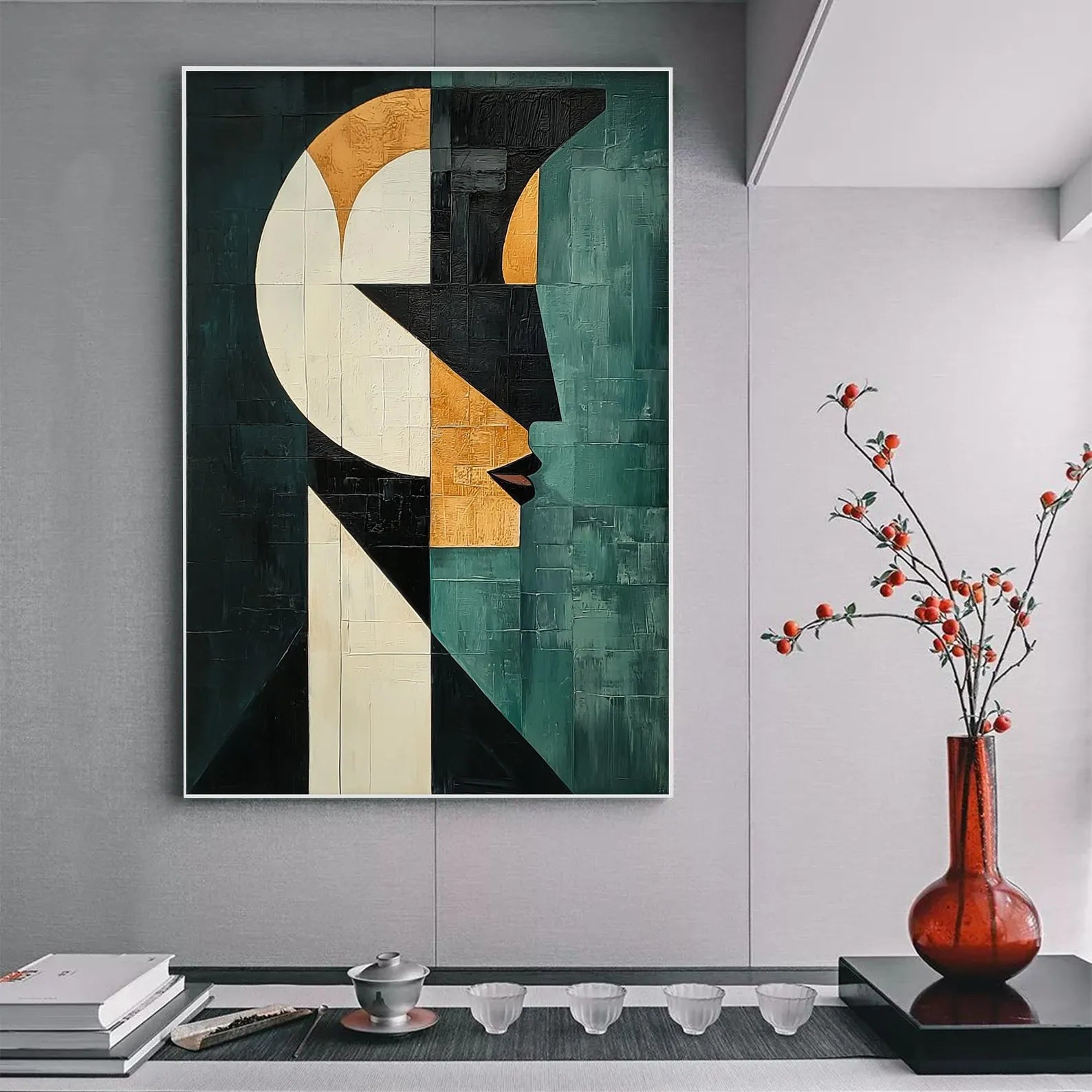 Textured Geometric Profile | Gilded Hues