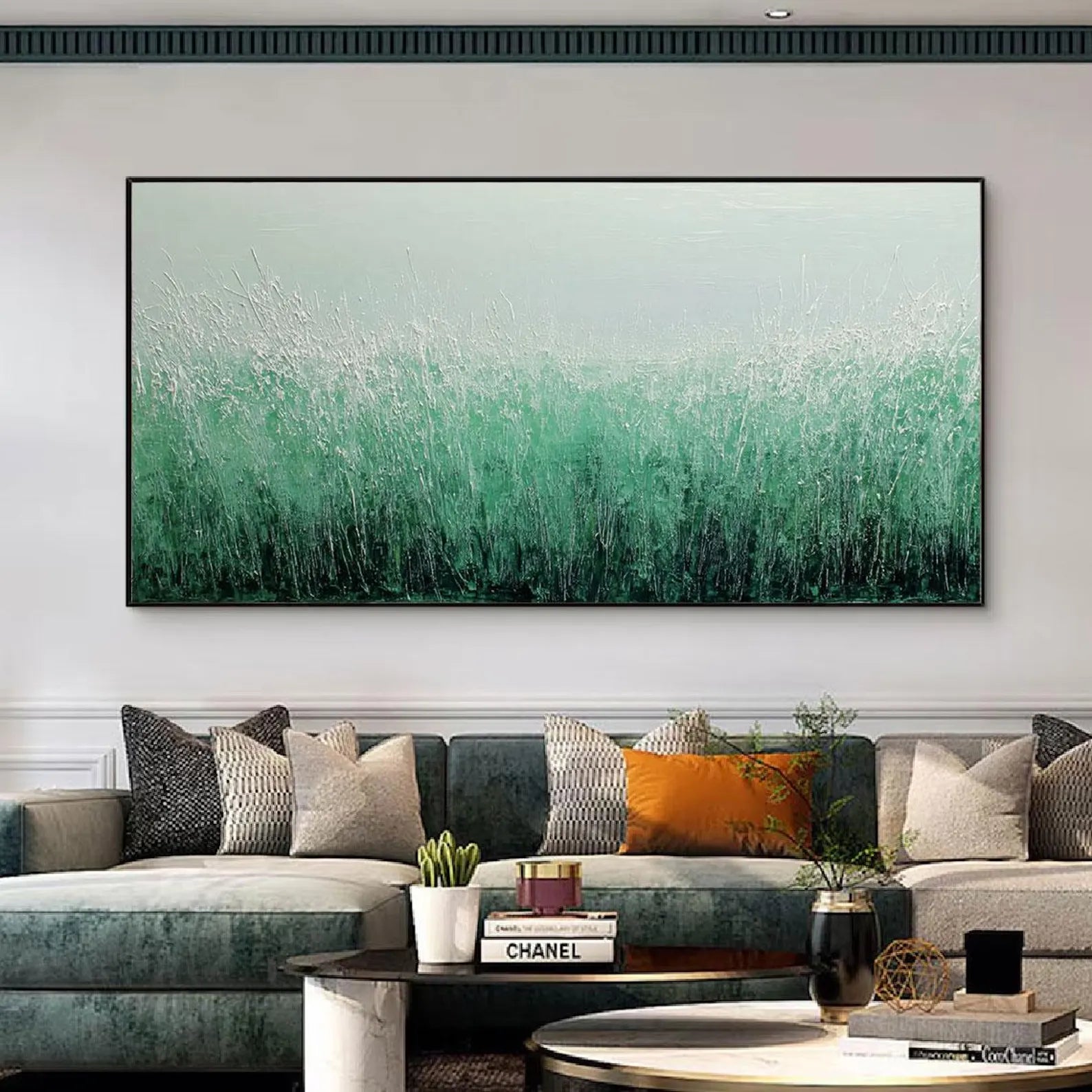 Textured Green Grass Art | Natural Sophistication