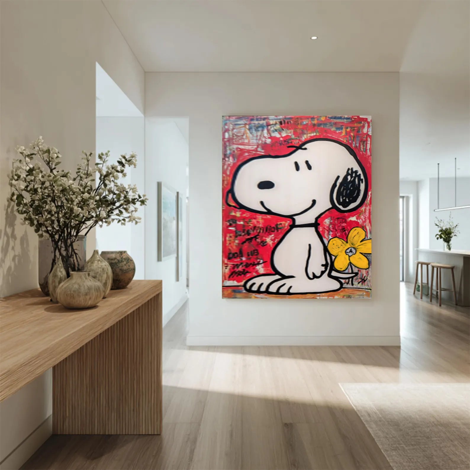 Strukturiertes rotes Graffiti | Snoopy Bloom