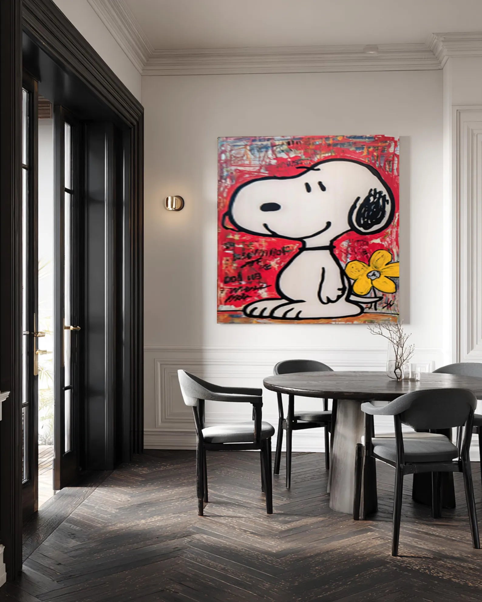 Strukturiertes rotes Graffiti | Snoopy Bloom