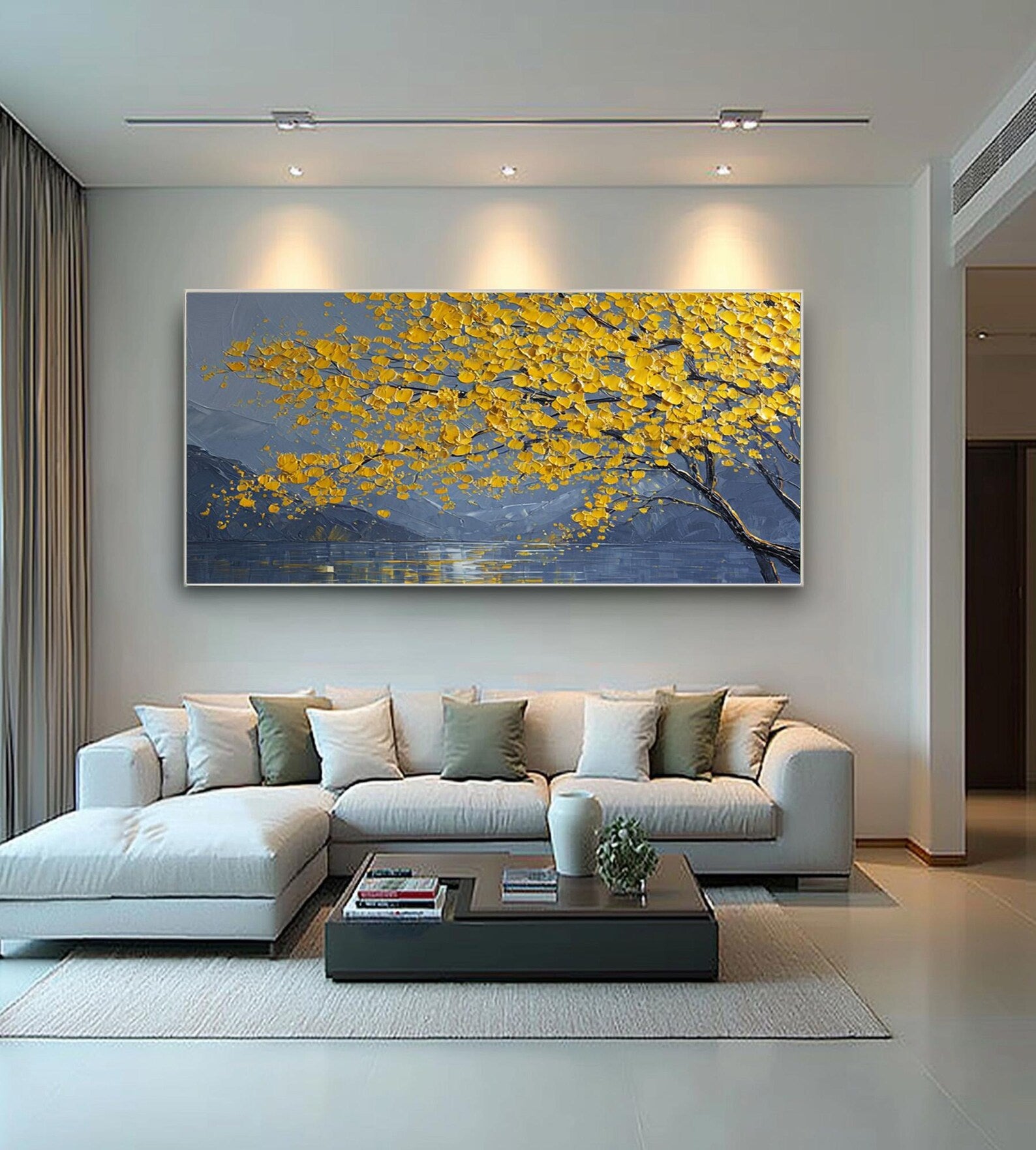 Textured Ginkgo Splendor | Golden Canopy